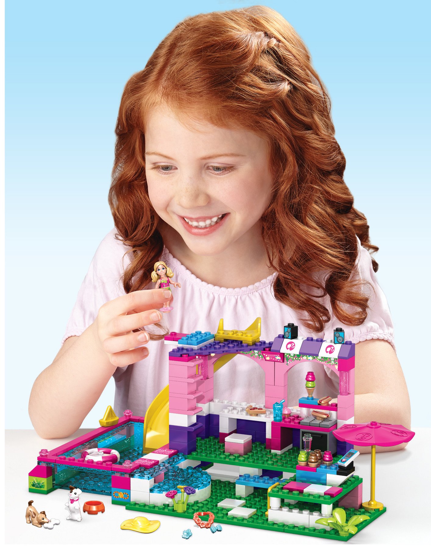 Fisher Price Mega Bloks Barbie Chelsea Pool Party, Multi Color 3