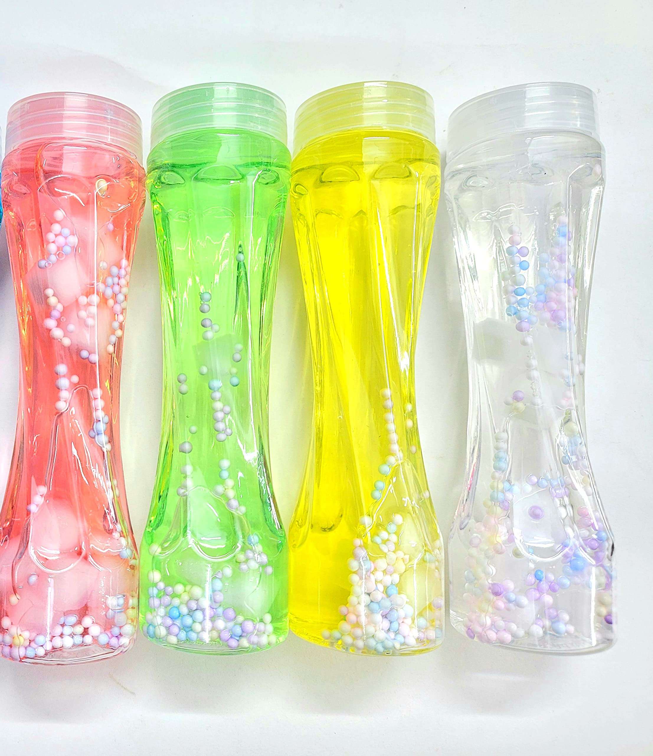 Paaroots Pack of 2 Pcs Ice- Cubes Bottle Slime Putty Toy Designer Crystal Colorful Sparkling Glittery Slime for Kids 4