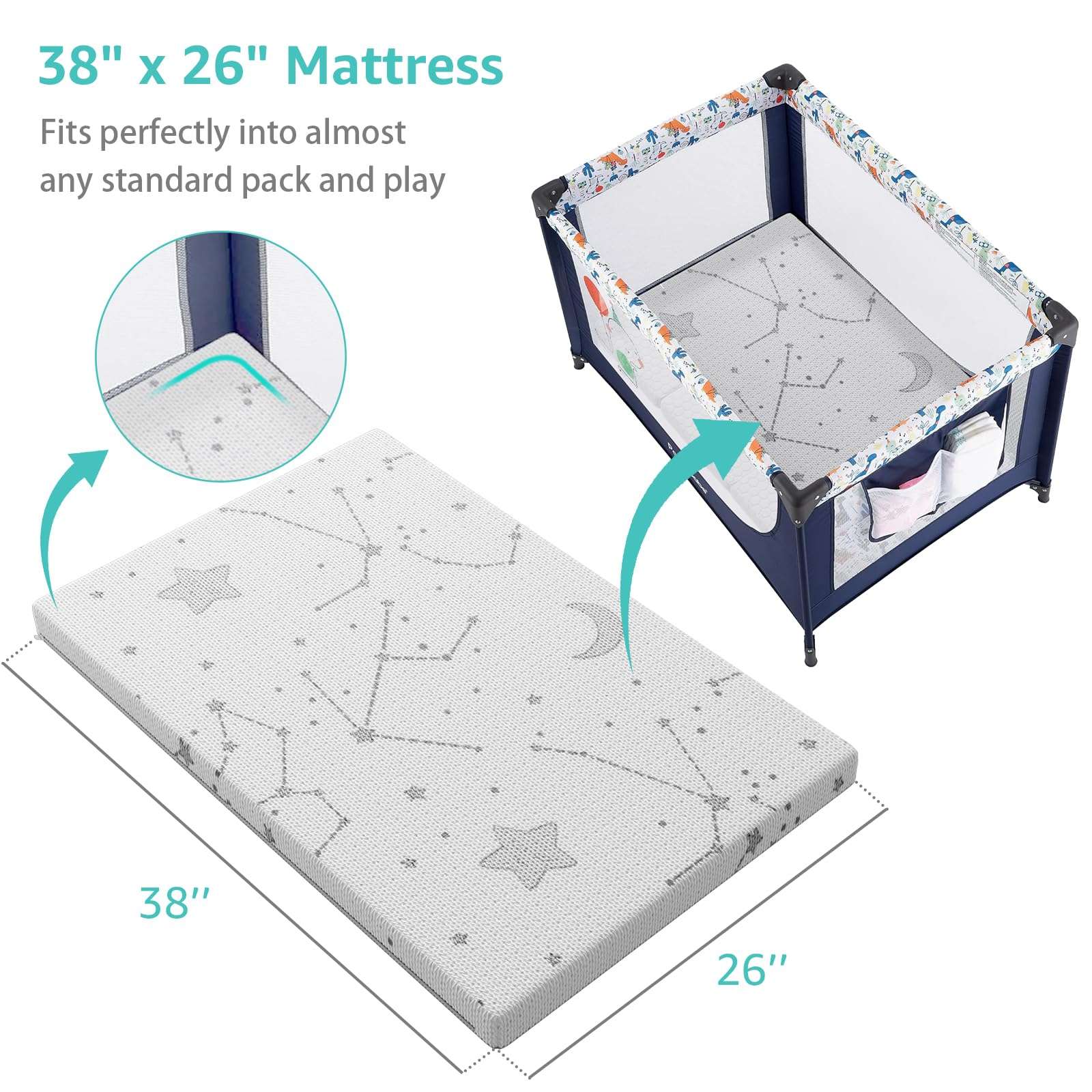 YENING Cotton Mattress - Handmade Ogranic Cotton Floor Mattress | Mattress Single Bed 2.5x6 | Gadda Play Mattresses (Cotton Mattress, 2.5 x 06 FT) 3