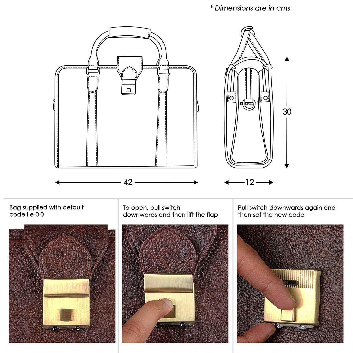 C Comfort Genuine Leather 16 inch Expandable Laptop Messenger Bag 6