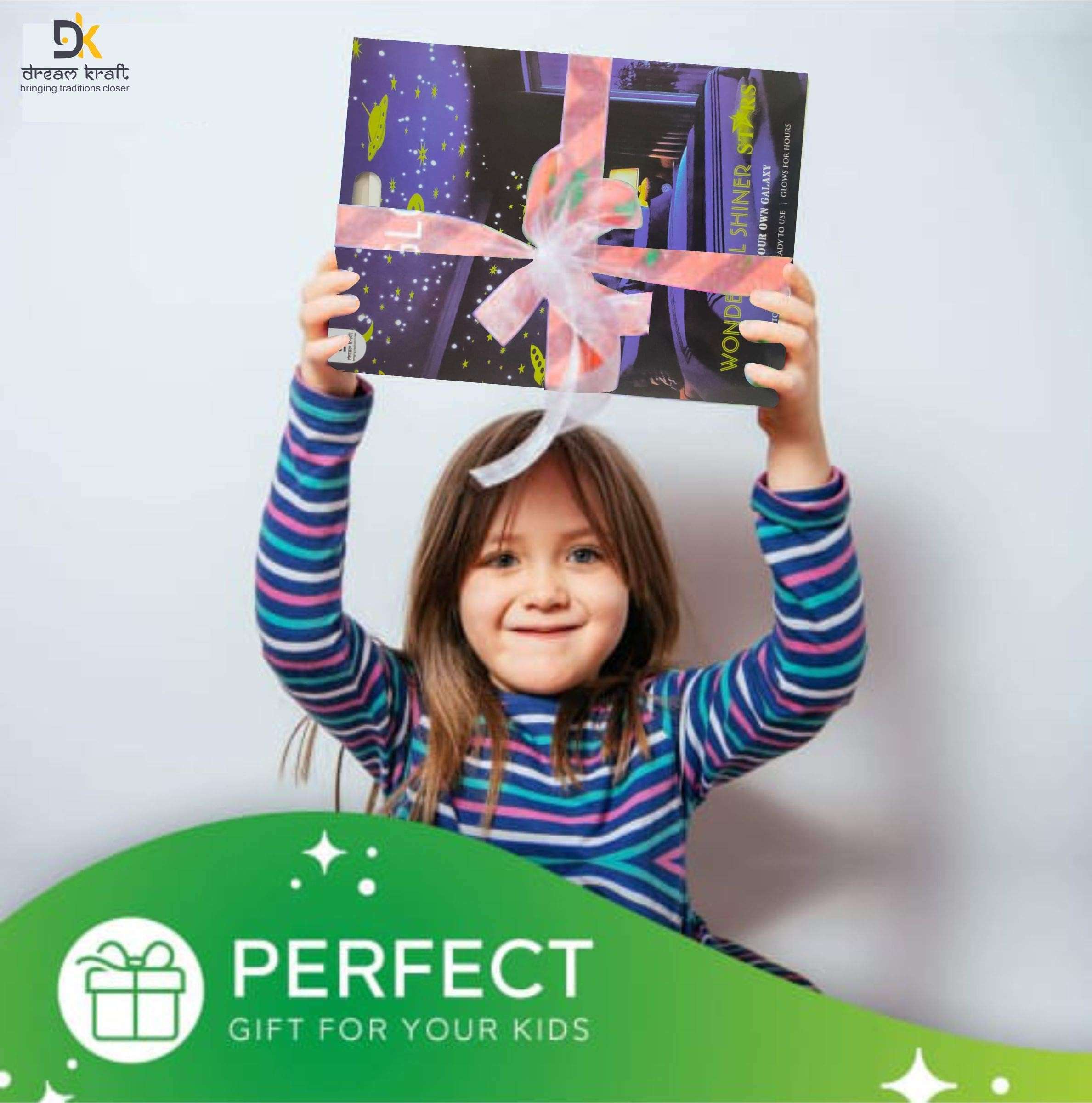 DreamKraft Vinyl Galaxy of Stars Wall Glow in The Dark Stickers 24 x19x2 CM, Green 3