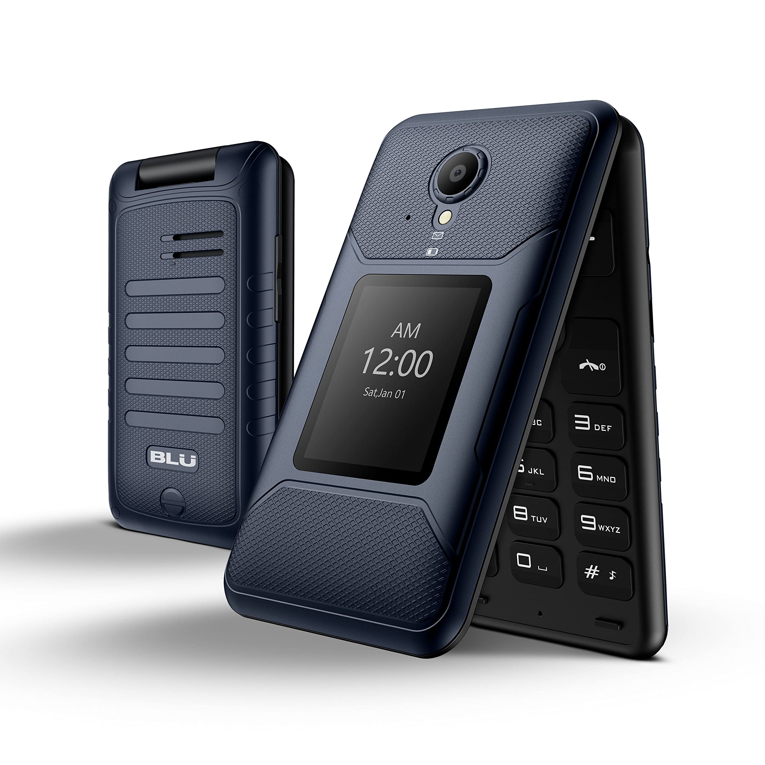 BLU Tank Flip |Unlocked | 4G LTE Flip Phone|2022 | 2.8” + 1.8” Display | Blue 5