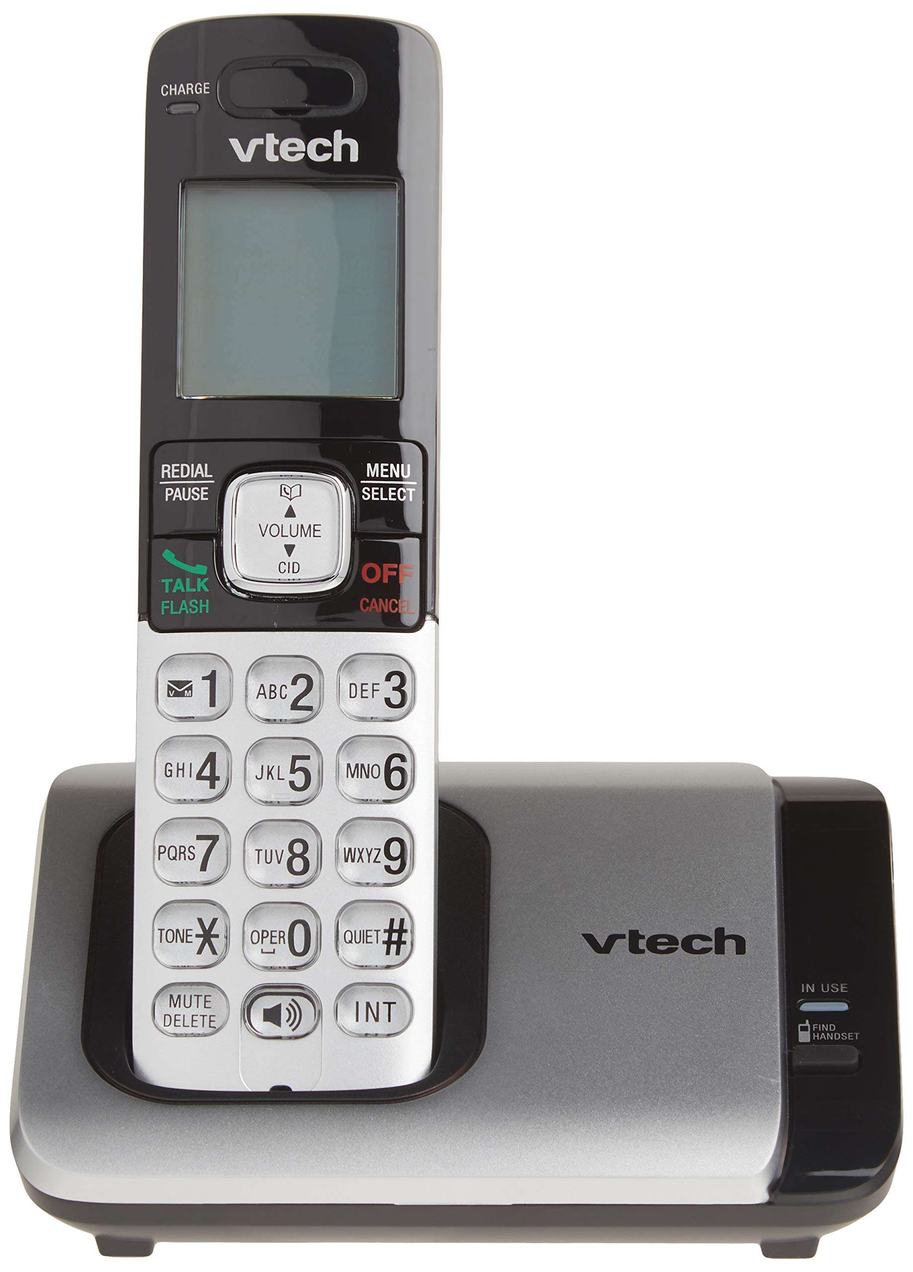VTech CS6719-2 2-Handset Cordless Phone with Caller ID/Call Waiting, Handset Intercom & Backlit Display/Keypad, Silver 2