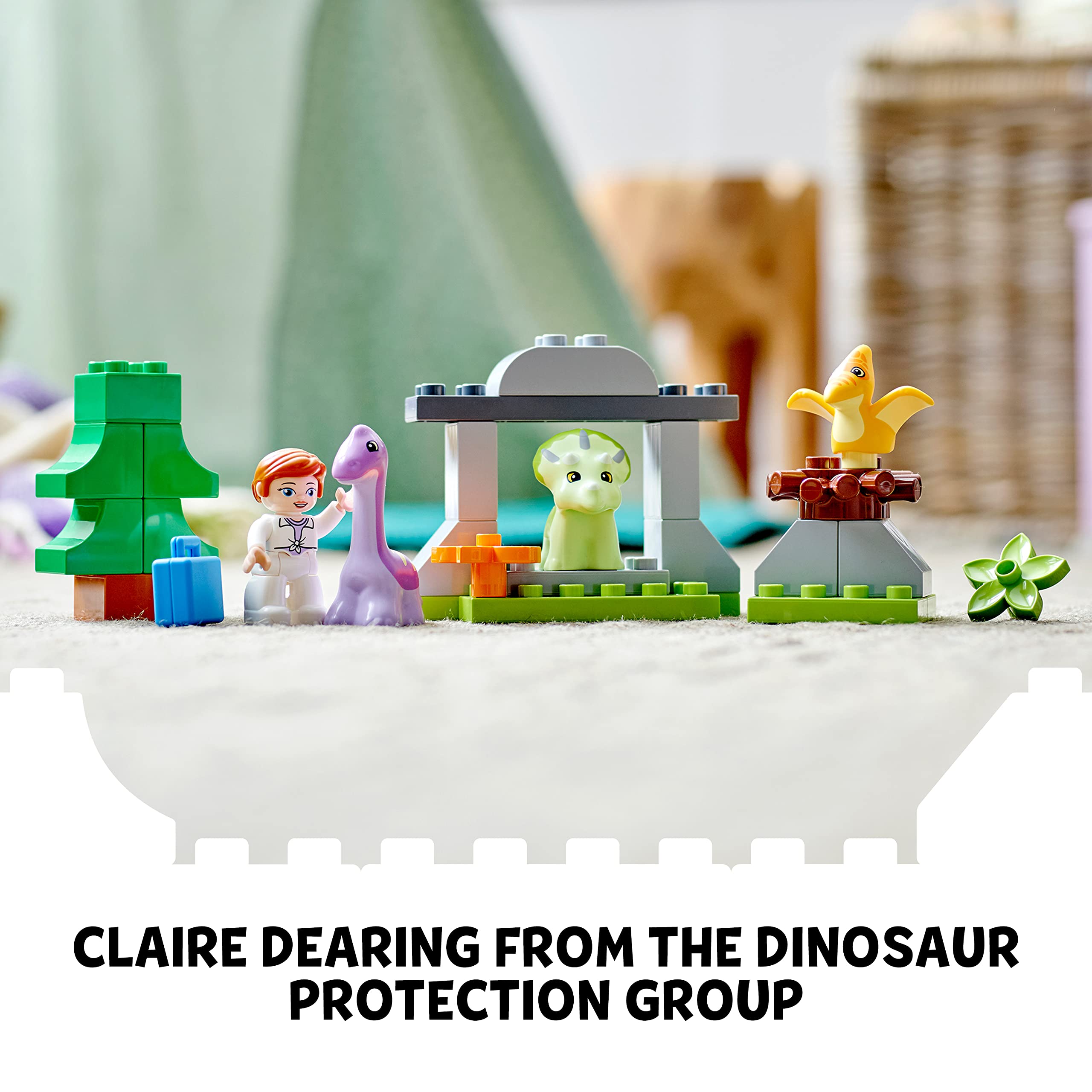 LEGO® DUPLO® Jurassic World Dinosaur Nursery 10938 Building Toy with 3 Baby Animals;Including a Triceratops, and a Claire Dearing Figure 5