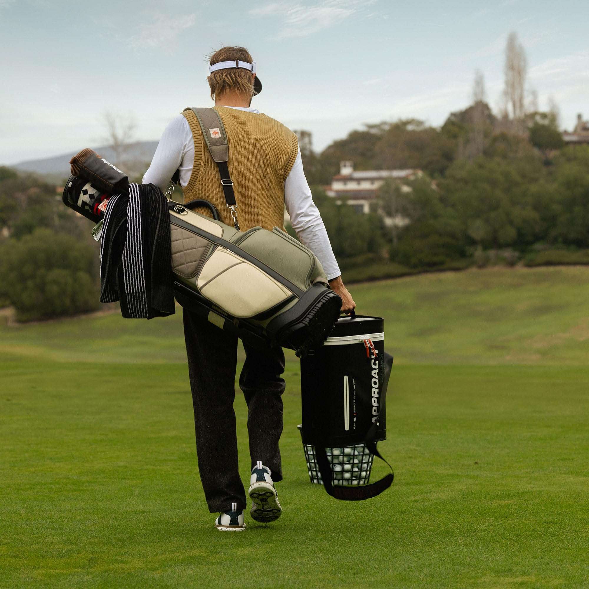 Garmin Approach R50 Premium Golf Launch Monitor and Simulators with Carrying Case, Advanced Ball and Club Metrics + Garmin Approach S70 Premium GPS Golf WatchS, White (42mm) Bundle 6