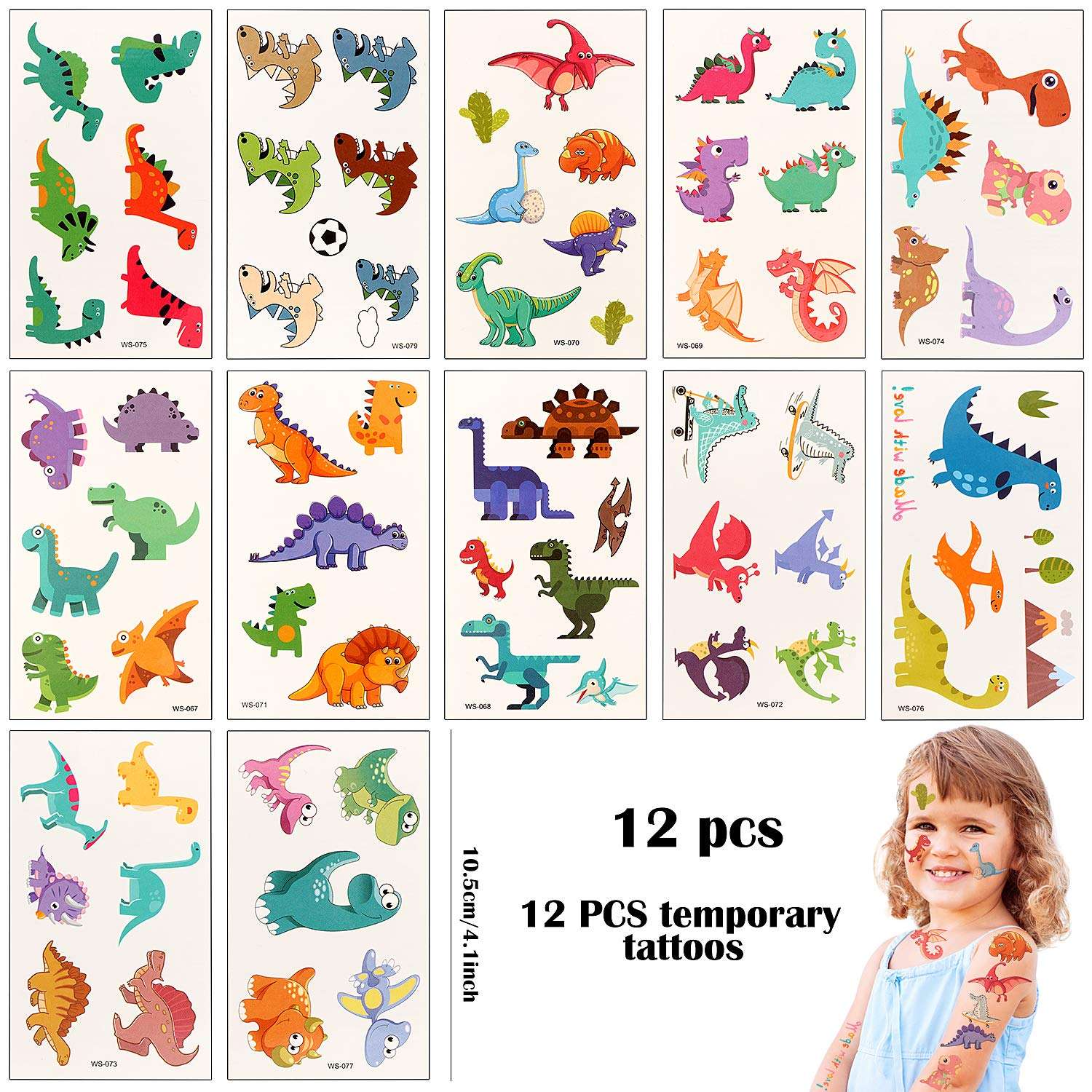 64 Pcs Dinosaur Party Favor Dinosaur Slap Bracelets Masks Keychains Rings Temporary Tattoos for Boys Kids Dinosaur Themed Birthday Party Supplies Treat Dino Pinata Goodie Bag Fillers 6
