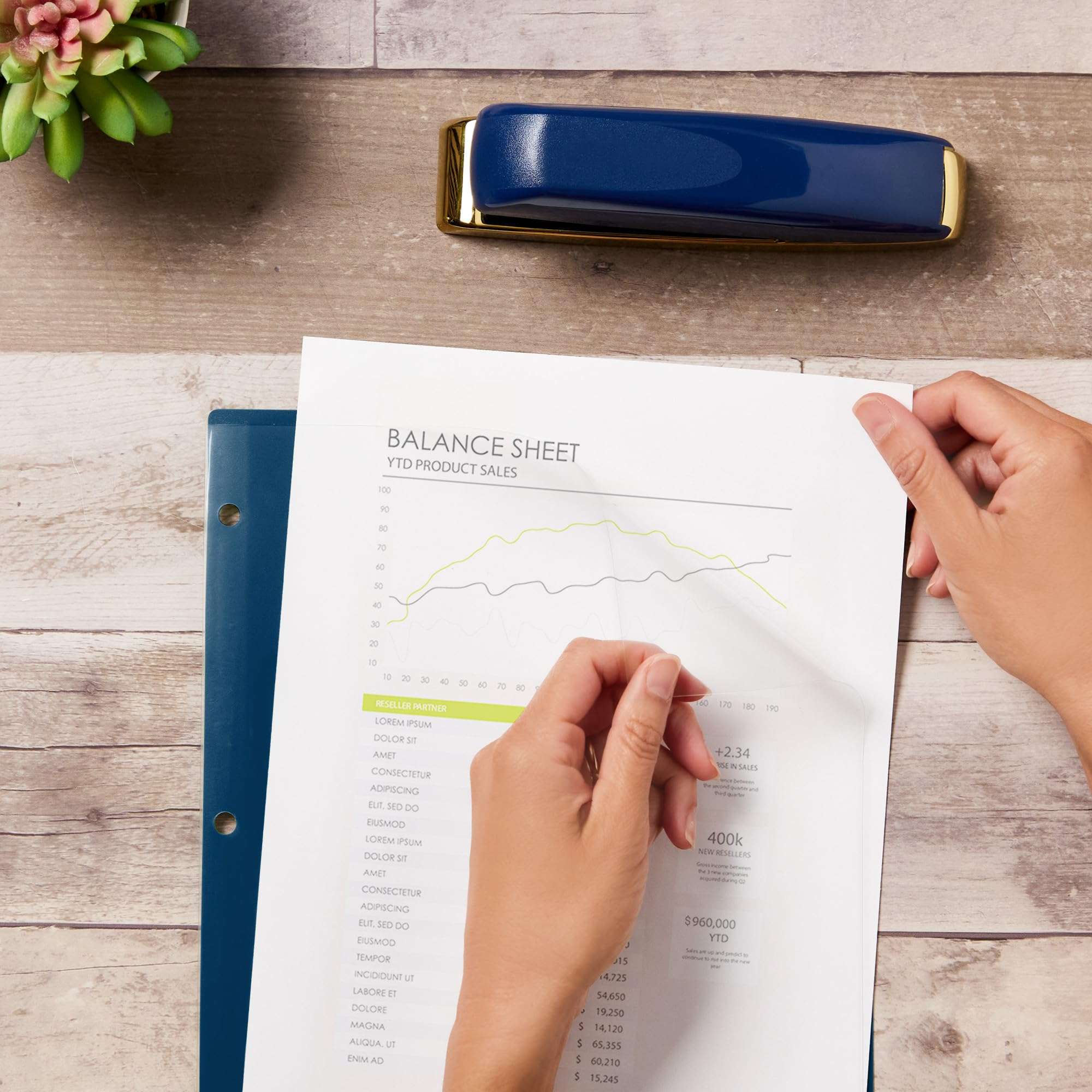 Avery Corner Lock Binder Pockets for 3 Ring Binders, Navy Blue with Clear Front, for 8.5" x 11" Documents, Acid-Free and Archival-Safe, Binder Folders (24-Pack of 47838) 6