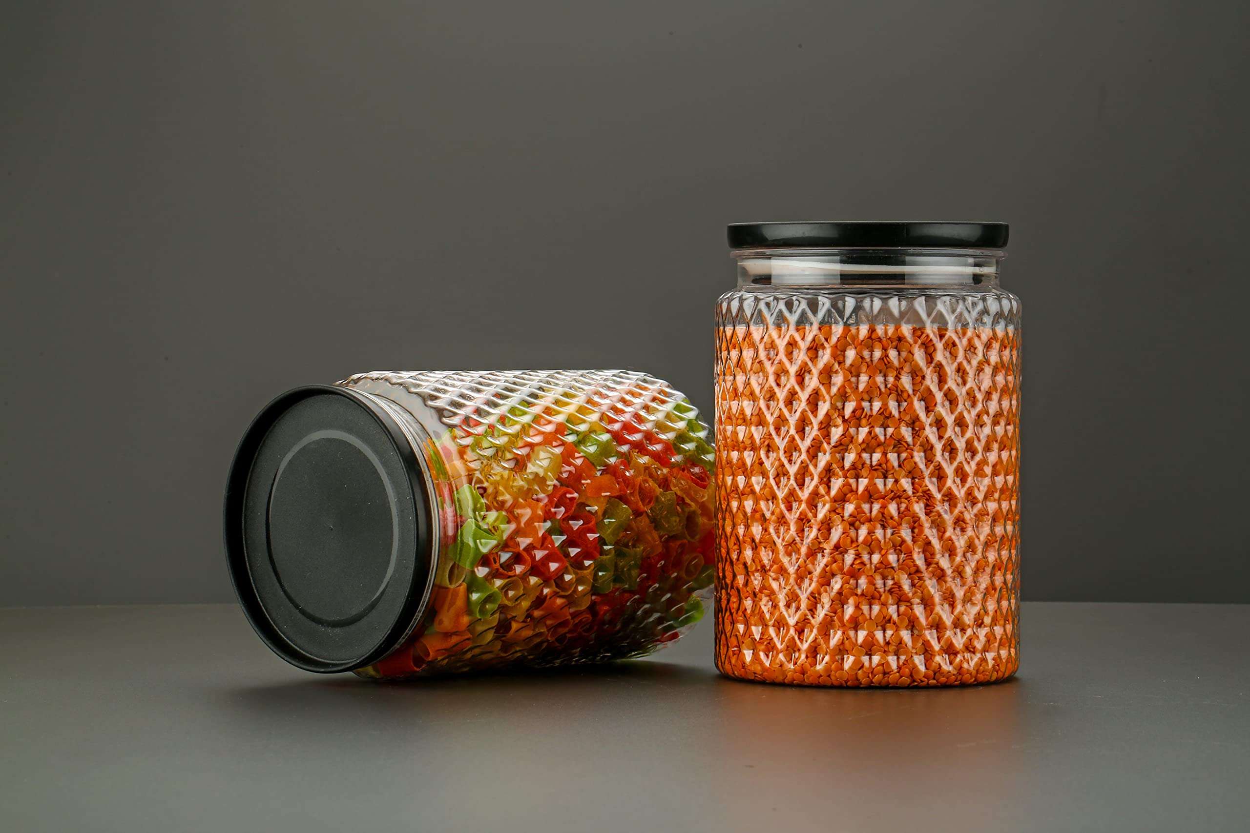 Women's 1st Choice Air Tight Kitchen Plastic Storage Containers (1400ml-Bubble-Container-Black-4) 3