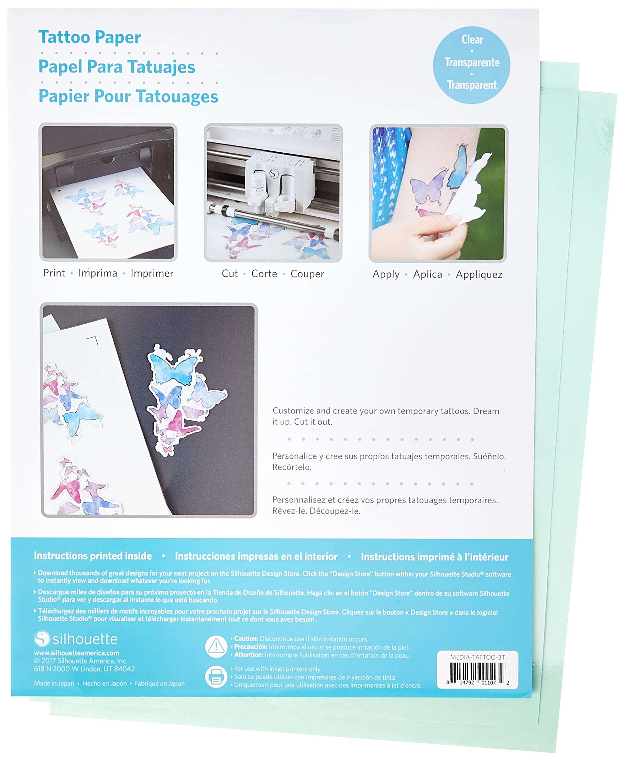 Silhouette Media-Tattoo Temporary Tattoo Paper 2