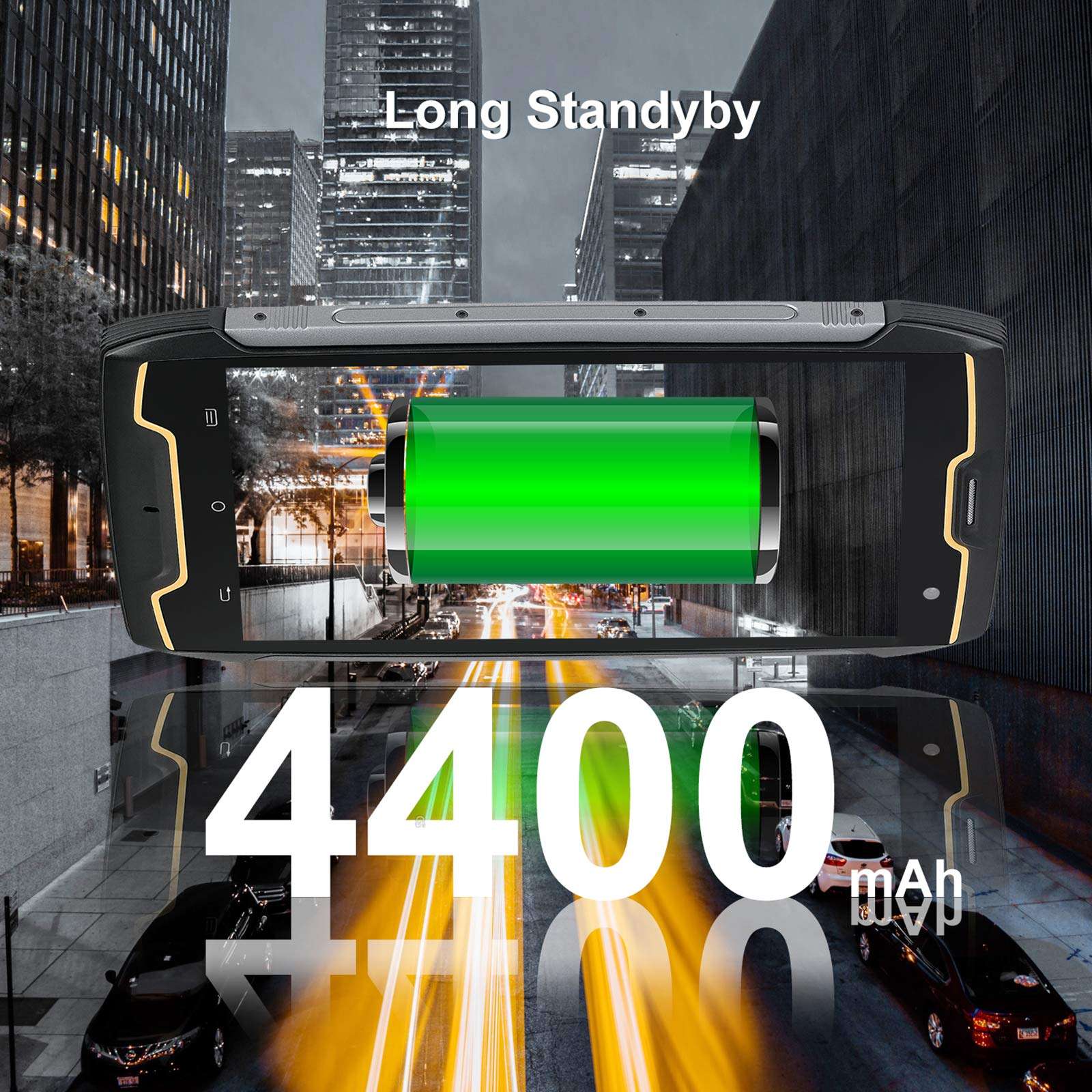 Rugged Smartphone Unlocked, CUBOT King Kong CS, Android 10 Rugged Phones, 4400mAh Battery, 13MP+8MP, 16GB ROM, 5.0″ Display, Dual SIM Phone Unlocked, Face ID, GPS, US Version, Black 5