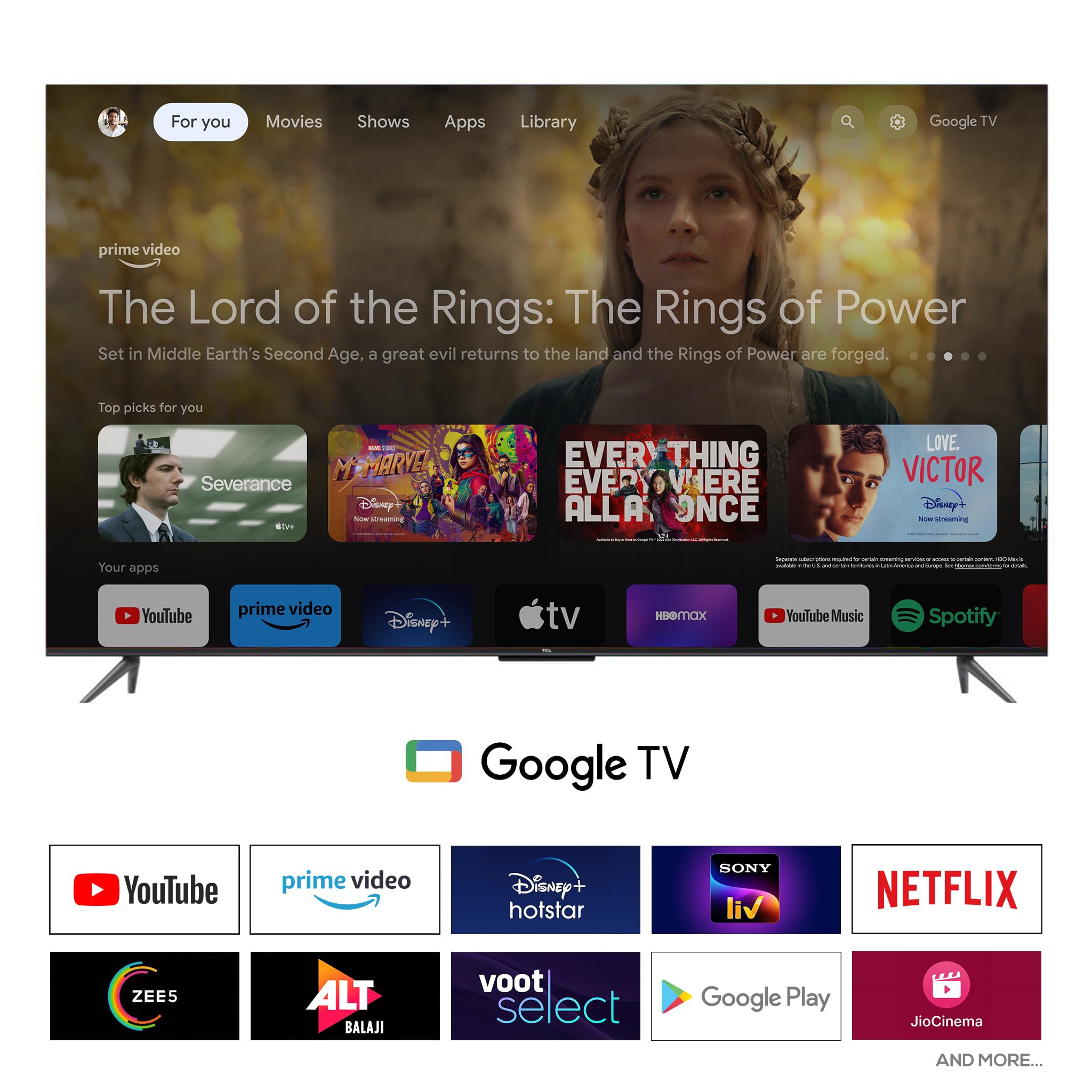 TCL 216 cm (85 inches) 4K Ultra HD Smart LED Google TV 85P745 (Black) 3