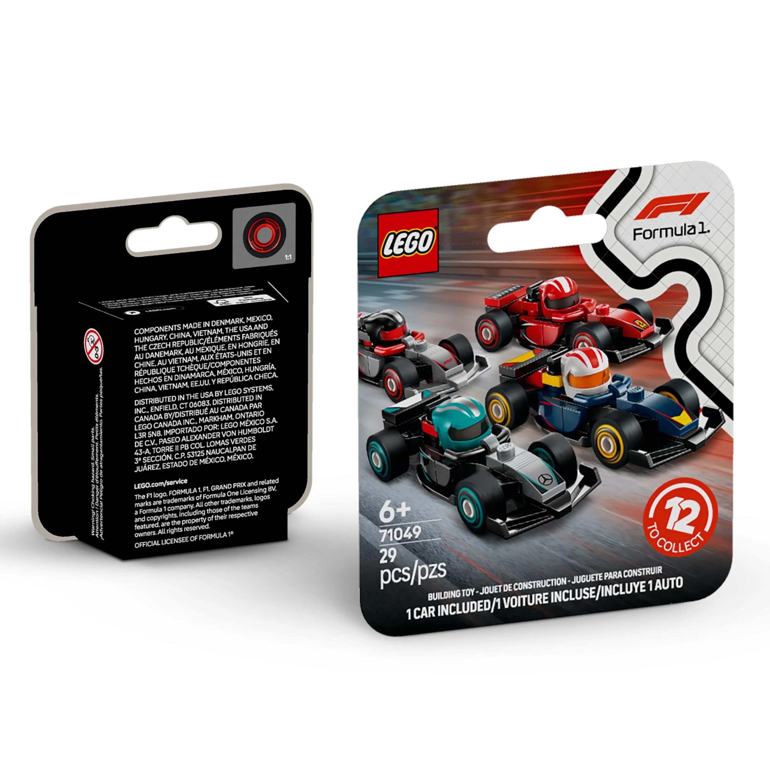 LEGO F1 Collectible Race Cars Vehicle Kit 71049 Building Blocks Toys for 6+ Gift for Boys and Girls 6