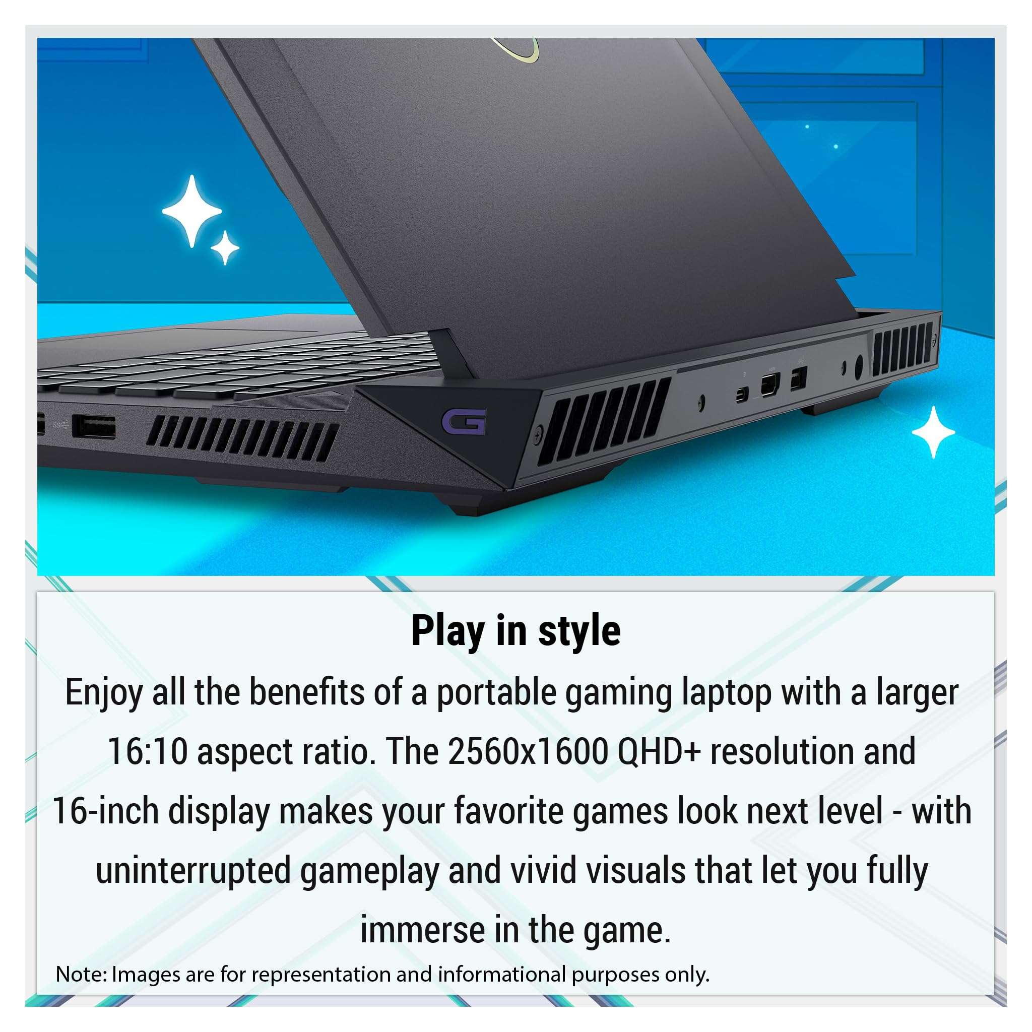 Dell G16 7630 Gaming Laptop, Intel i7-13650HX, 32 GB DDR5 Ram, 2 TB PCle SSD, 16" QHD+ (2560x1600), Nvidia Geforce RTX 4060, W11 Home 5