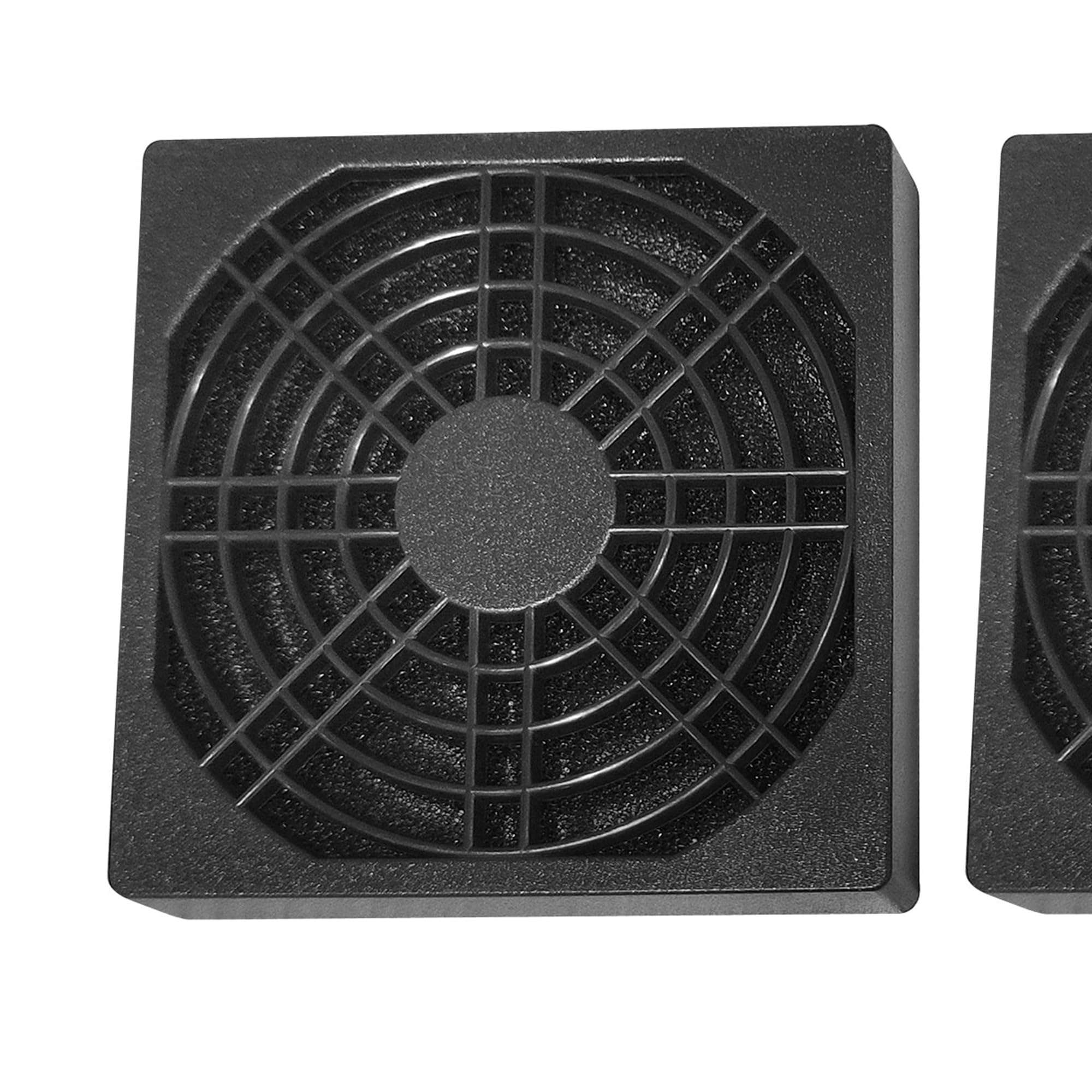 uxcell 2 Pack Fan Dust Filter Guard Grill Cover Black Plastic Computer Mesh for 80mm PC Case Fan 6