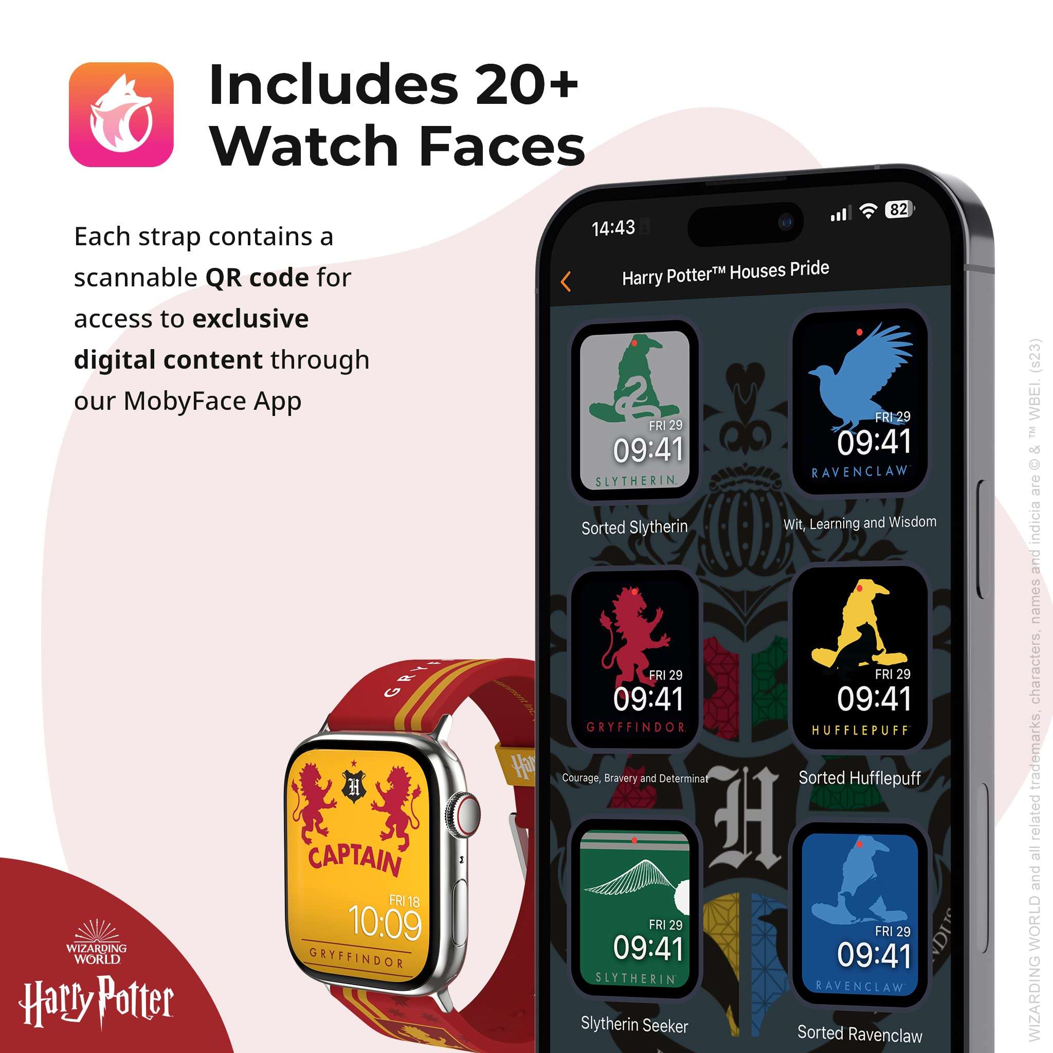 Harry Potter Smartwatch Band – Officially Licensed, Compatible with Every Size & Series of Apple Watch (watch not included) - Gryffindor Pride 3