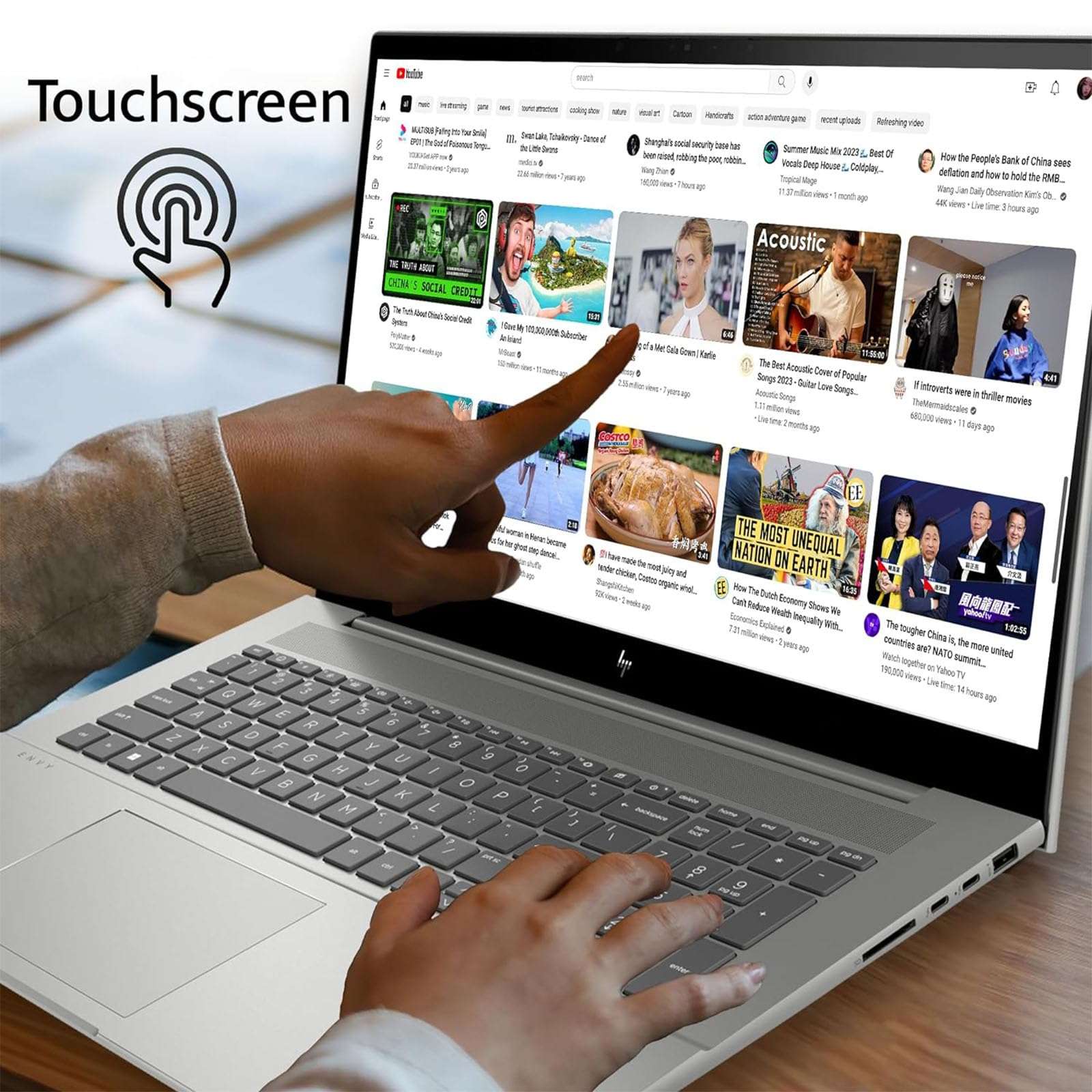 HP ENVY 17inch Touchscreen Laptop Stylus Pen - 13th Intel Core i7-13700H - Windows 11 Pro - Microsoft 365 - Wi-Fi 6E - Thunderbolt 4 USB C - Backlit Keyboard - Business Office (64GB RAM |2TB PCIe SSD) 3