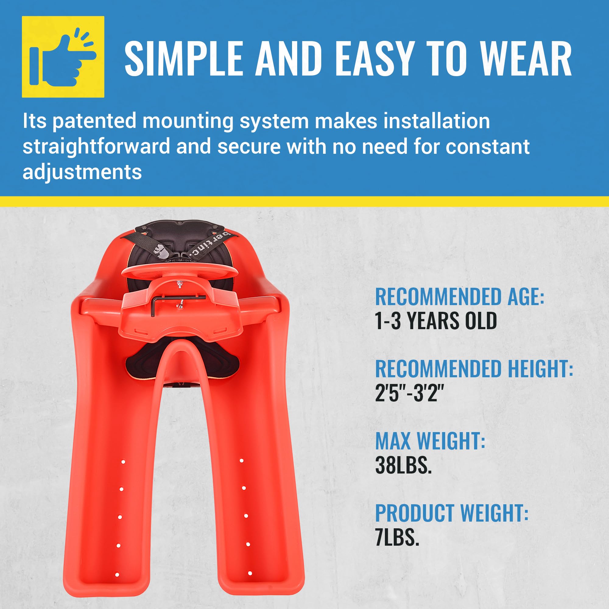 iBert Child Bicycle Safe-T-Seat, Red 6