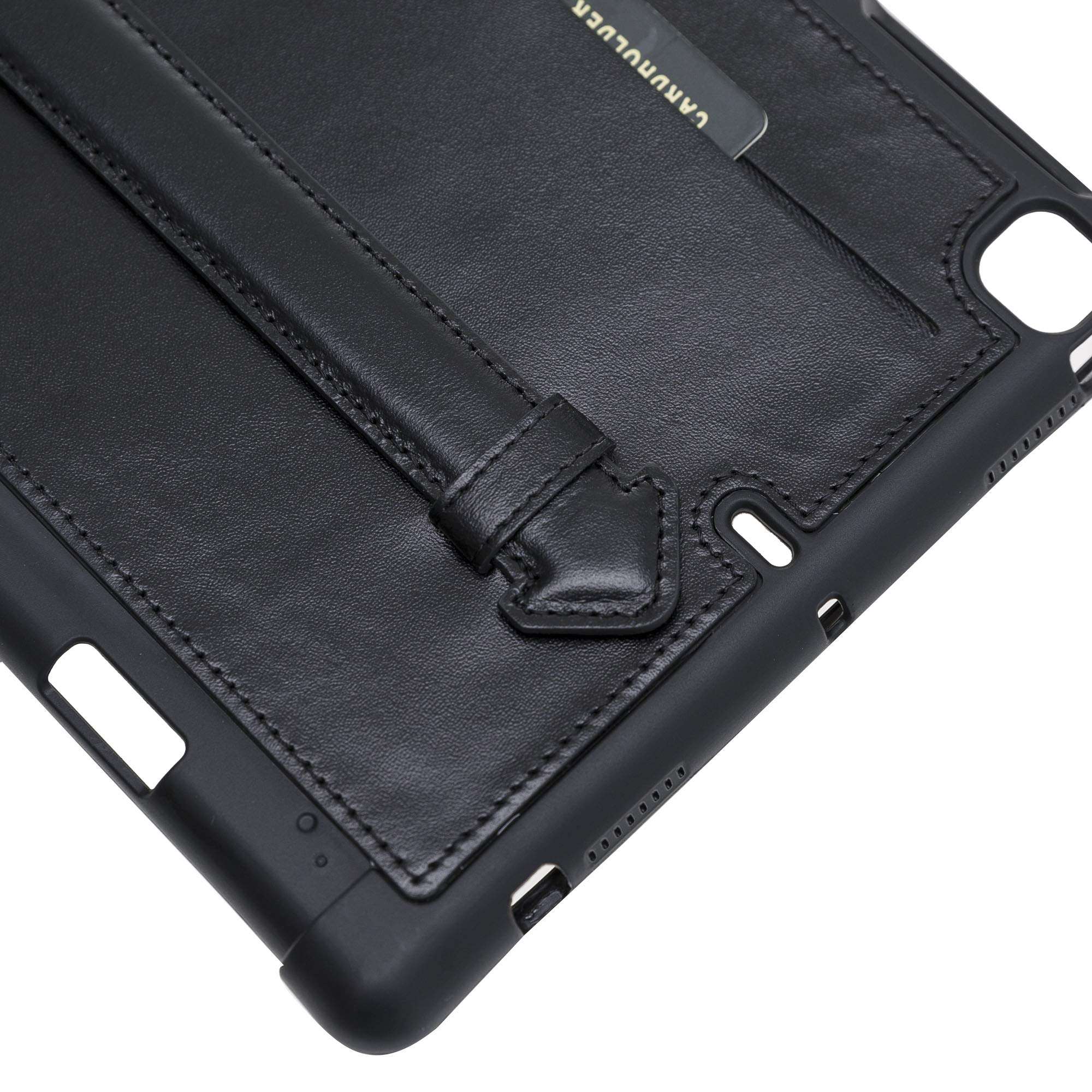 Venito Lecce Leather Wallet Case Compatible with iPad mini 5 (5th Generation), 2019 - Flex Handle Tablet Wallet - Rustic Black 6