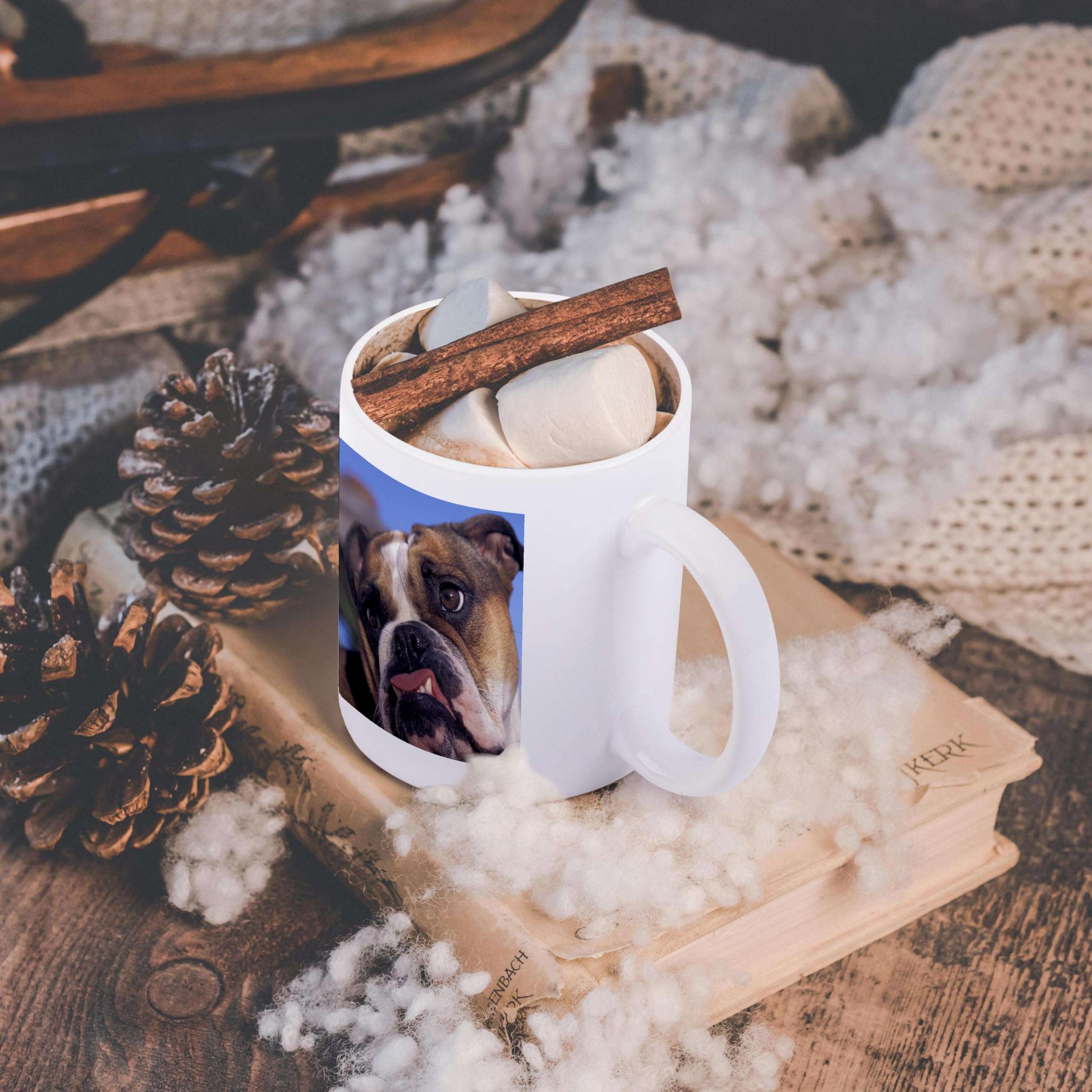 3dRose English Bulldog - NA02 MWE0138 - Michele Westmorland 15oz Mug 6