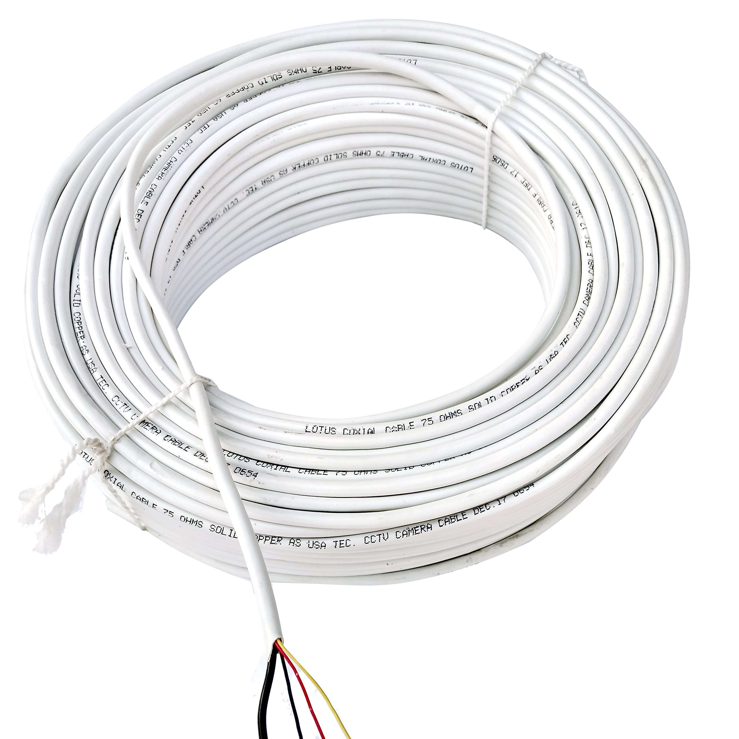 CCTV Wire Cable 3+1 Copper+Breding Alloy+mic Wire Alloy (90 Meter / 99-100 Yard) 1