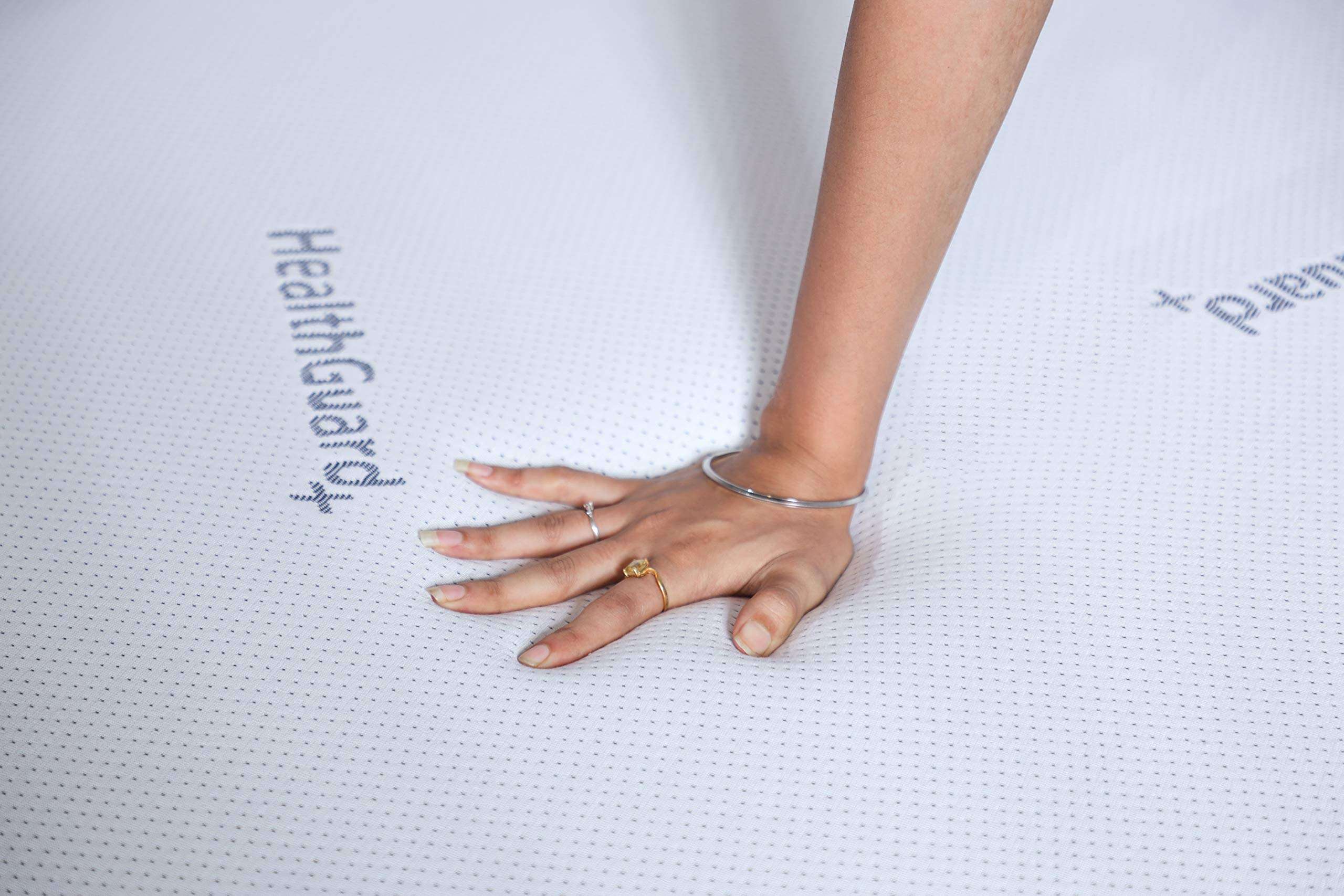 Spinecure Spine-Opedic Health Guard with Certified Anti-Bacterial Jacquard Orthopedic Mattress (72 x 30 x 5 Inches, Single Size) and Waterproof Mattress Protector, White 3