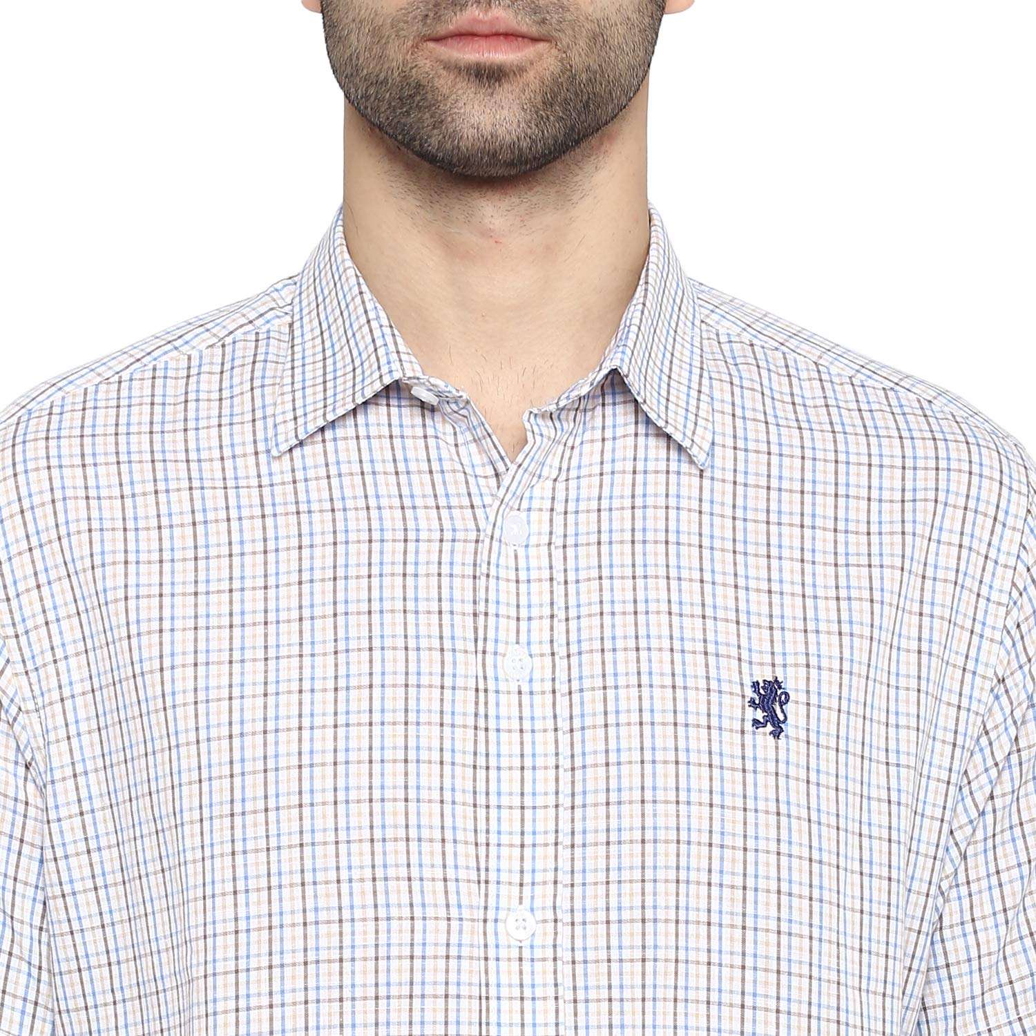 Red Tape Men's Checkered Regular fit Casual Shirt (RSH6408A_Beige_S 6