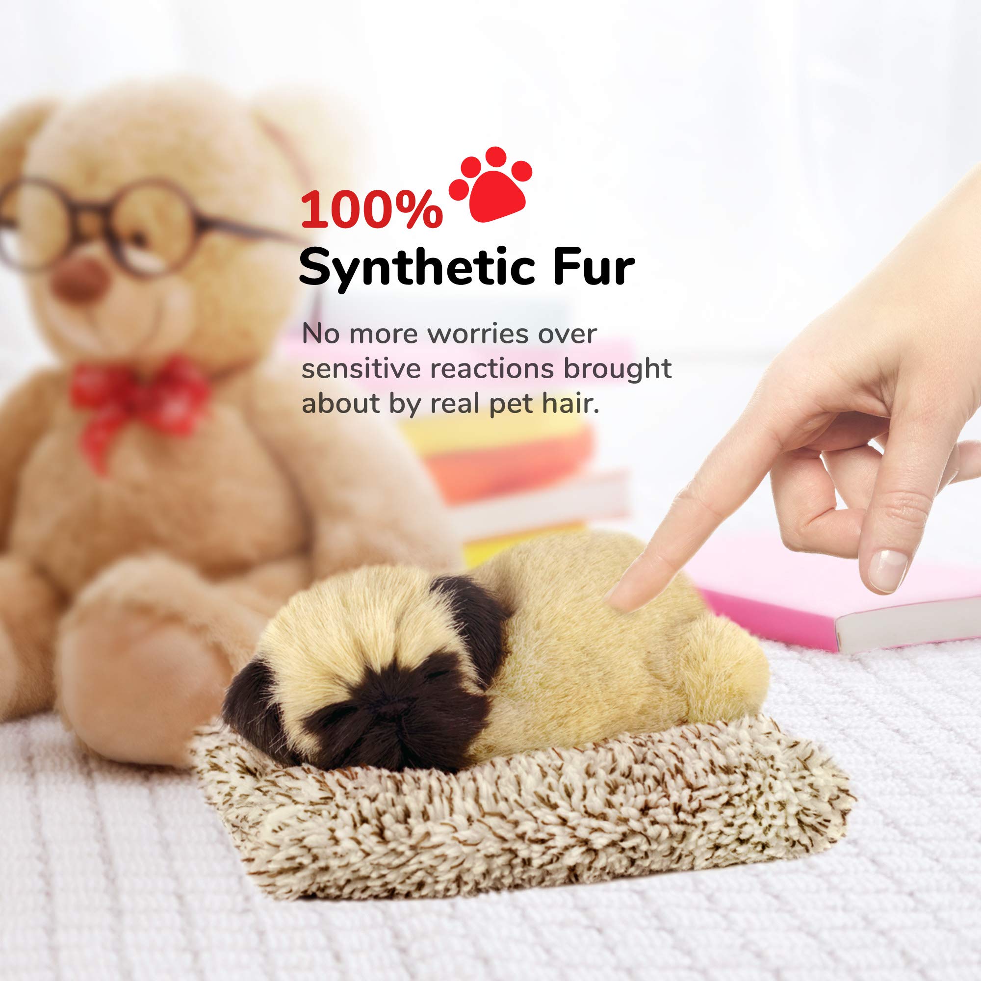 Perfect Petzzz Minis Pug, Realistic, Lifelike Stuffed Interactive Plush Toy, Electronic Pets, Companion Pet Puppy with 100% Synthetic Fur 5