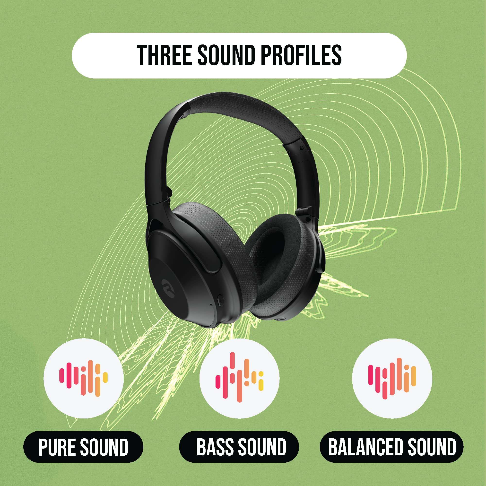 Raycon The Work Bluetooth Wireless Headphones with Detachable Mic, Active Noise Cancellation, 32 Hours of Battery, Memory Foam Cushions, with Talk, Text, and Play, Bluetooth 5.0 (Black) 3