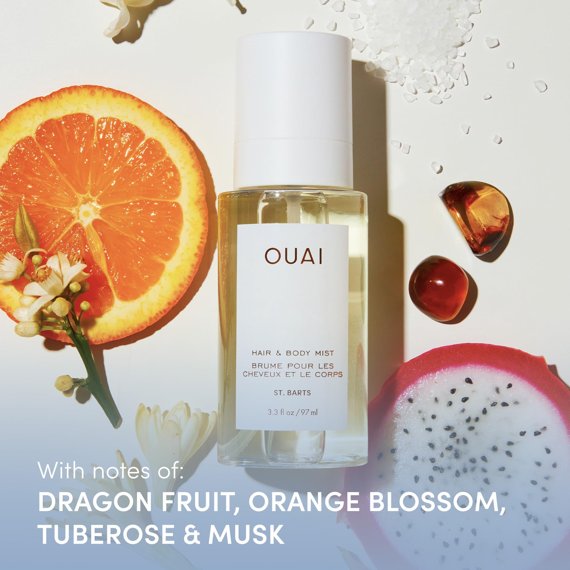 OUAI Hair & Body Bundle - Includes St. Barts Hair & Body Mist (3.3 Oz) and Hair Oil (1.5 Oz) for Healthy, Shiny, Frizz-Free Hair - 2 Piece Bundle 3