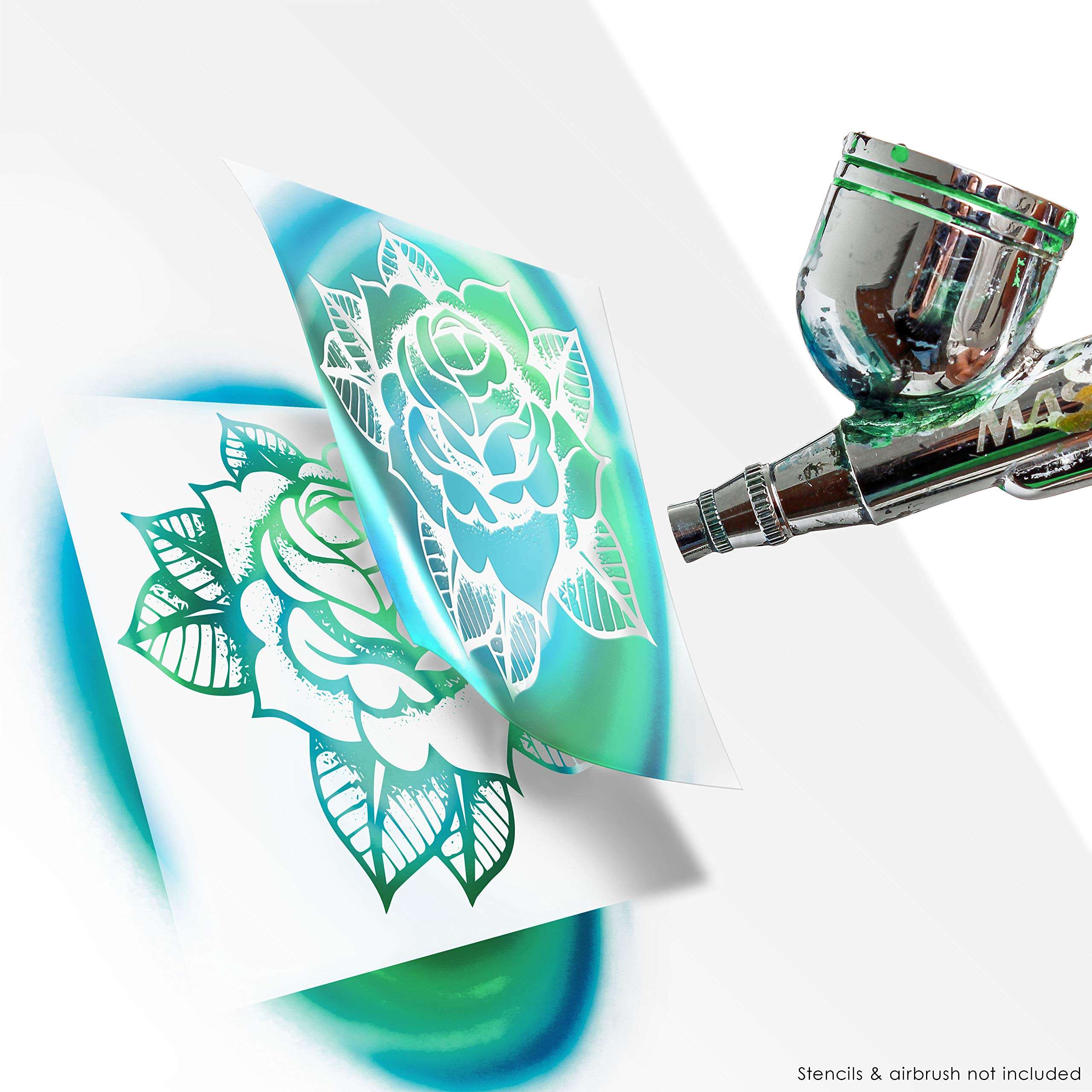 4 Color Airbrush Temporary Tattoo Ink Kit Black, Red, Blue, Yellow 4