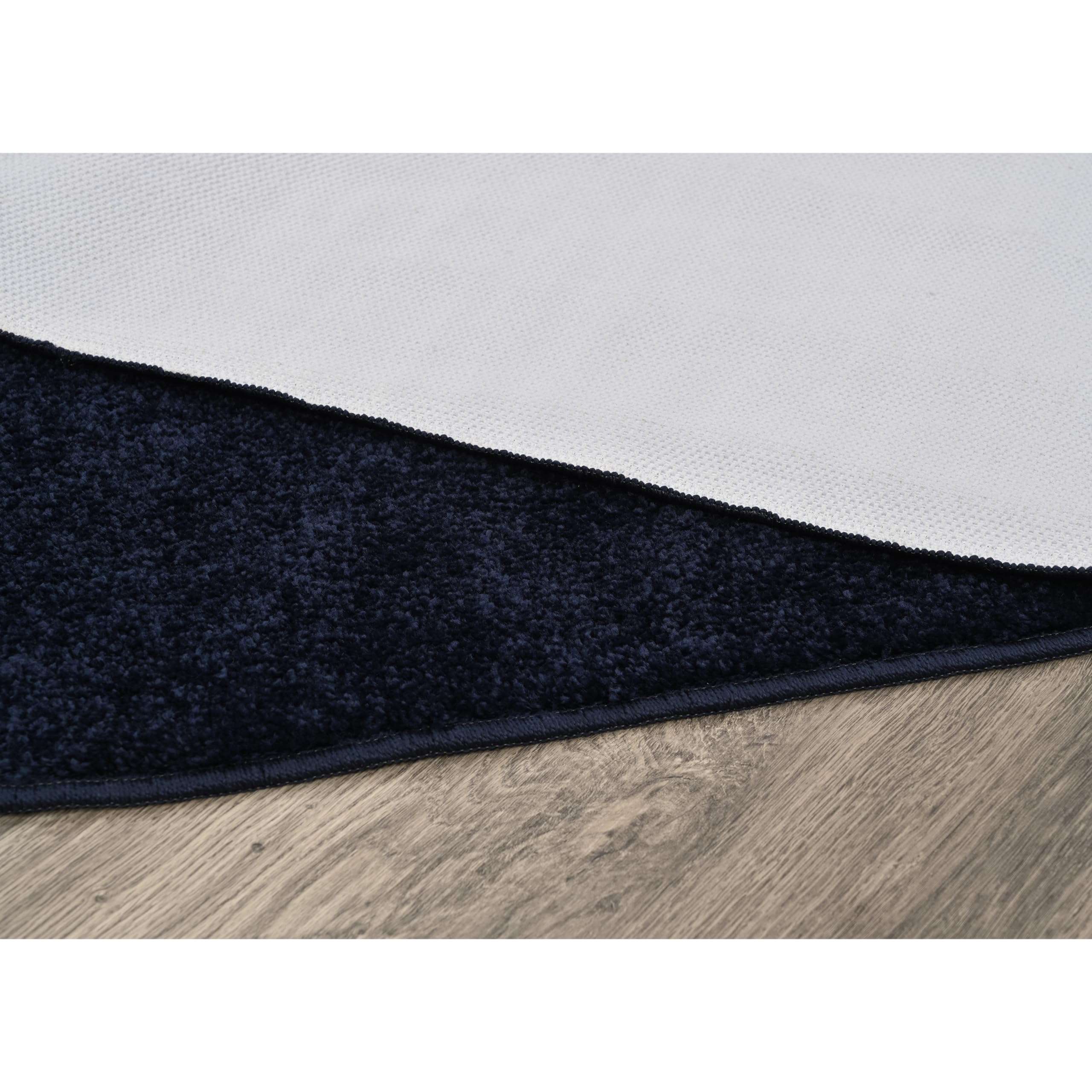 Garland Rug Gramercy Washable Bath Rug – Soft, Plush, Absorbent, Quick-Dry, Durable, 3 Piece Rug Set (Contour Rug, 17"X24", 20"X34" Bath Rugs), Navy 3