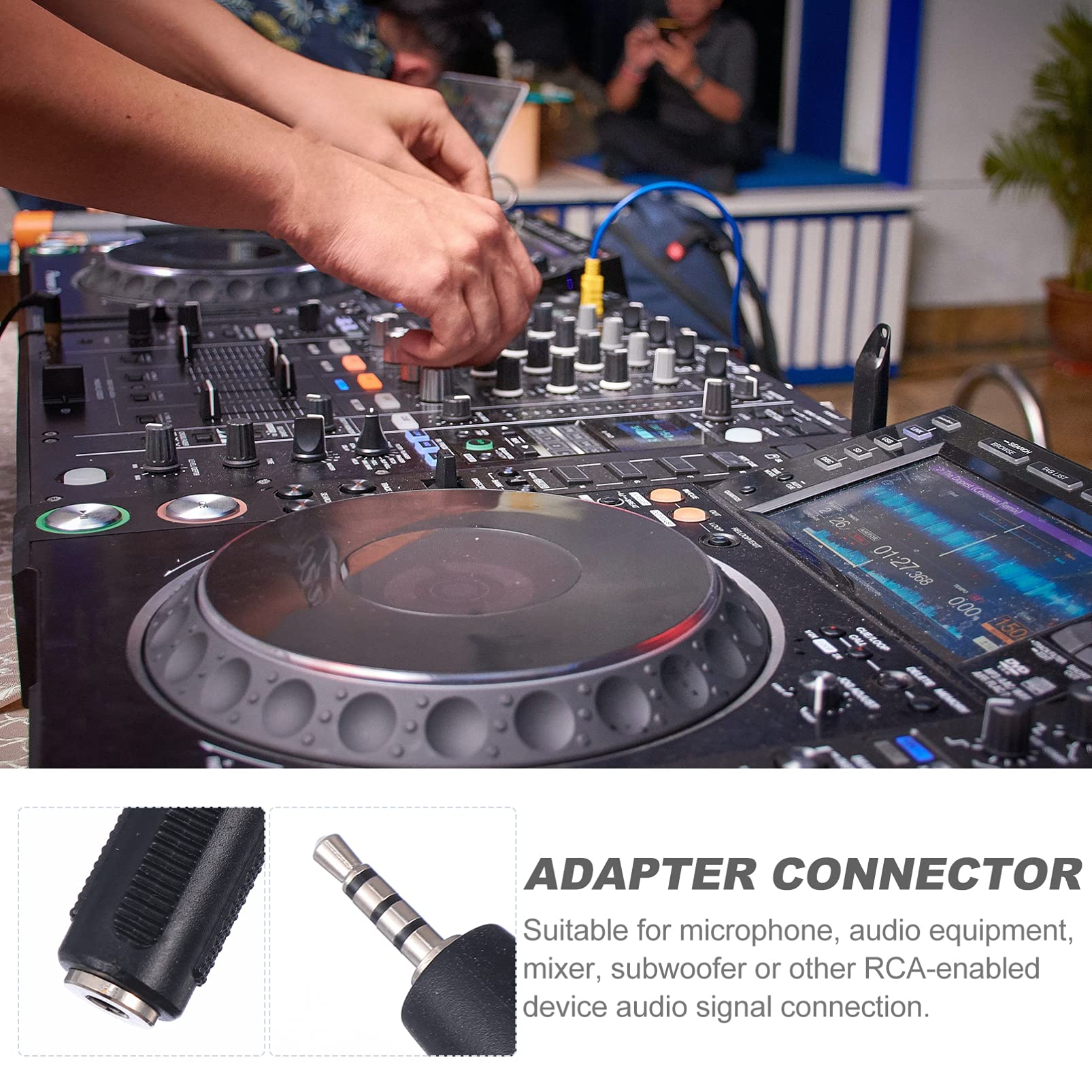4pcs Solder Male Audio Earphone Adapter Audio Adapter Jack Plug Converter for Headphone 3.5mm to 2.5mm Coupler 4 Poles 3.5mm Adapter 3.5mm Female to 2.5mm Male Adapter 5