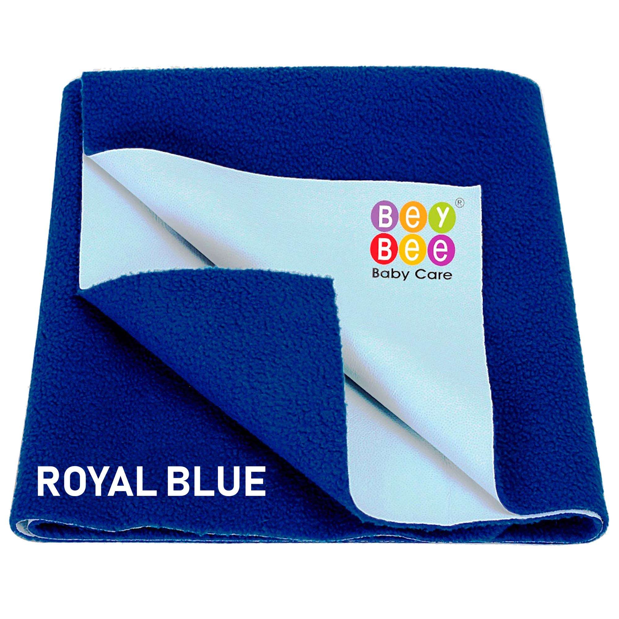 BeyBee Waterproof Bed Protector Sheet (Large (140cm X 100cm), Royal Blue) & Beybee Quick Dry Waterproof Bed Protector Medium Size, Dark Blue, (100 cm x 70 cm ) 3