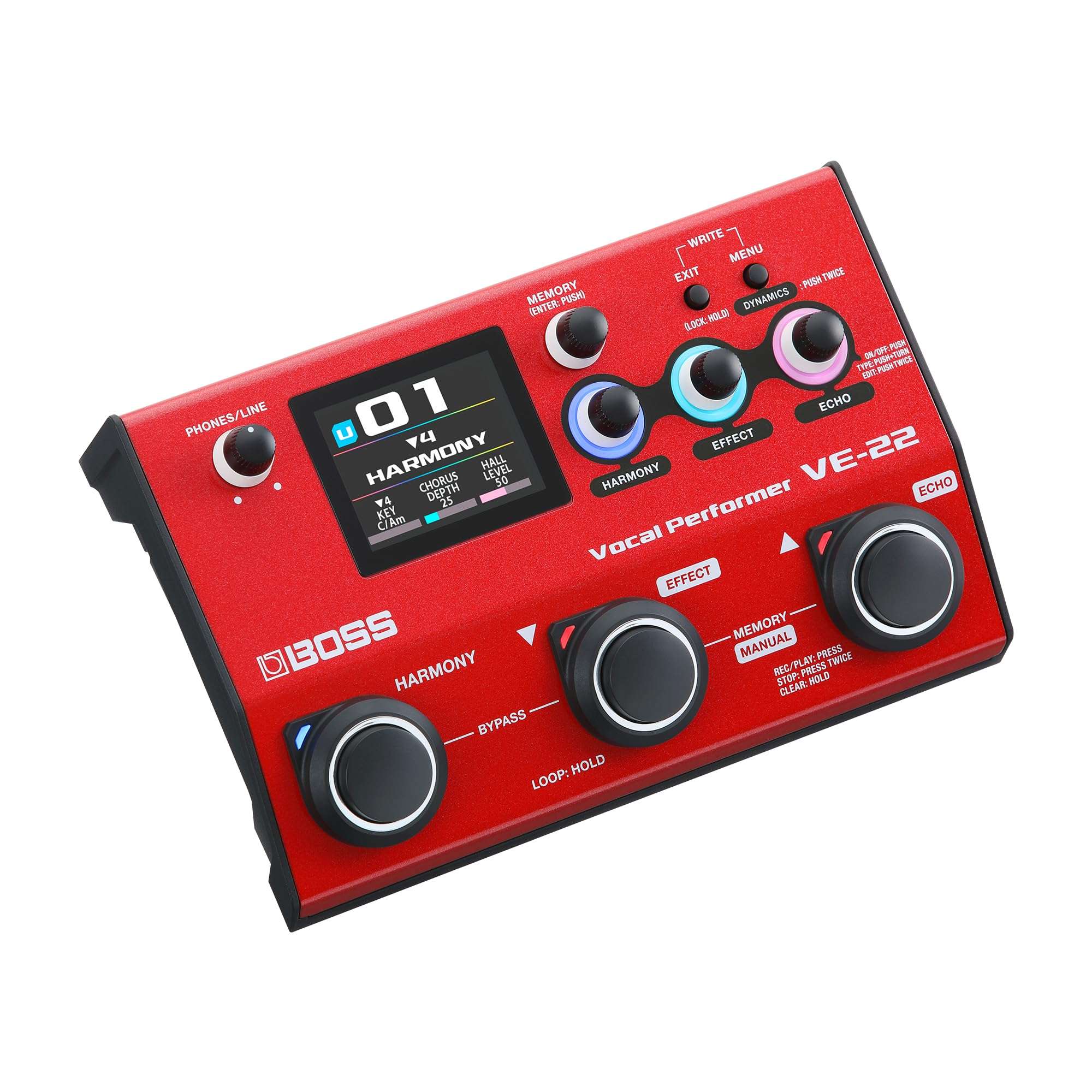 BOSS VE-22 Vocal Performer | Advanced Multi-Effects Processor for Singers | Powerful Harmony & Doubling Functions | Auto Pitch Correction | Ideal for Stage Performance, Recording, Livestreaming & More 1