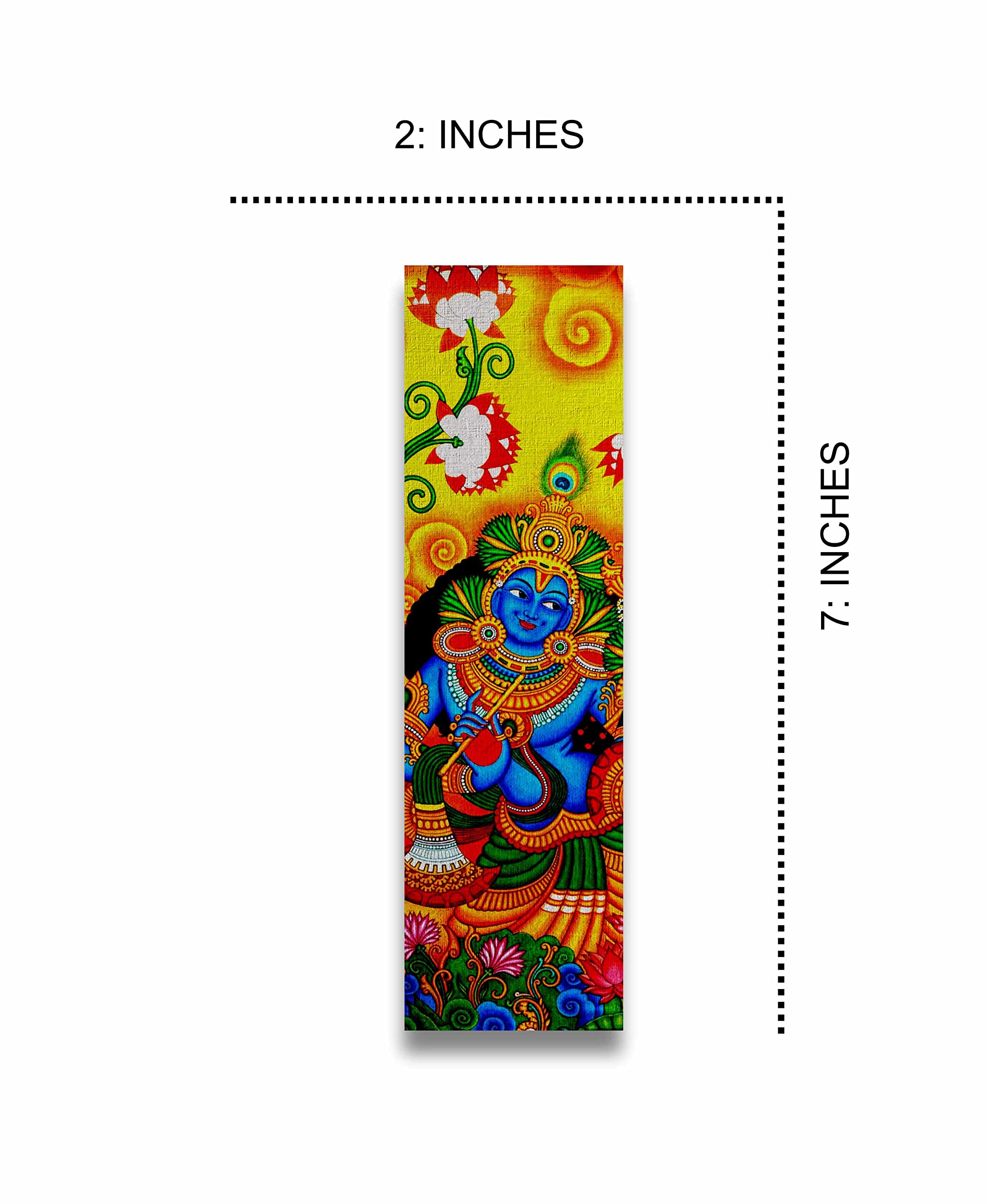 woopme® Set of 4 Beautiful Radha Krishna God Printed Bookmark Boys Girls Students Kids Gift Readers Book Lovers Bookmarks L x H 2 x 7 Inch 5