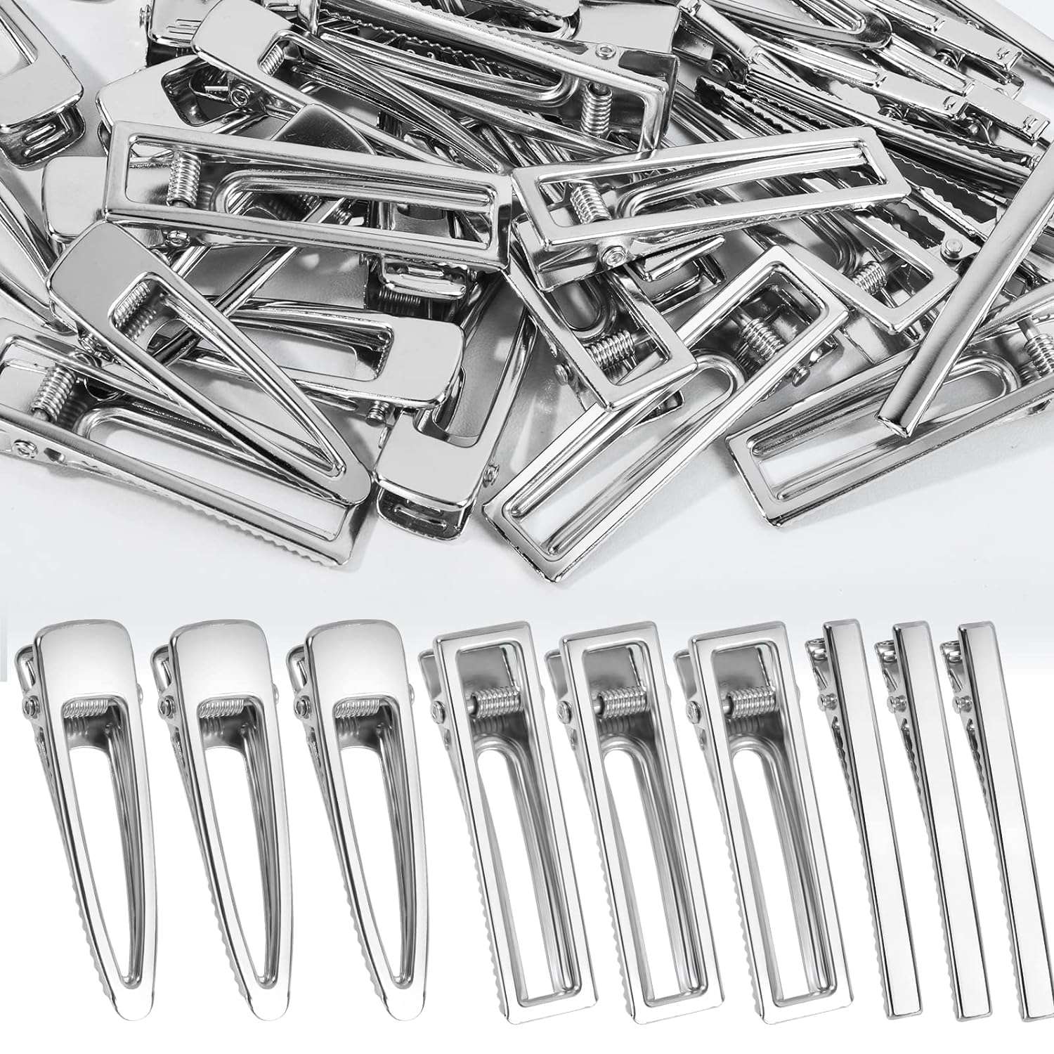 Diy Crafts 14233 Clips Test Metal Clips Clips Hair Clips Hairpins 35mm - 75mm Test Clip Pin Backs, Pack of 200 Lot, Mix Sizes Lot 35mm - 75mm (Multicolor) 1