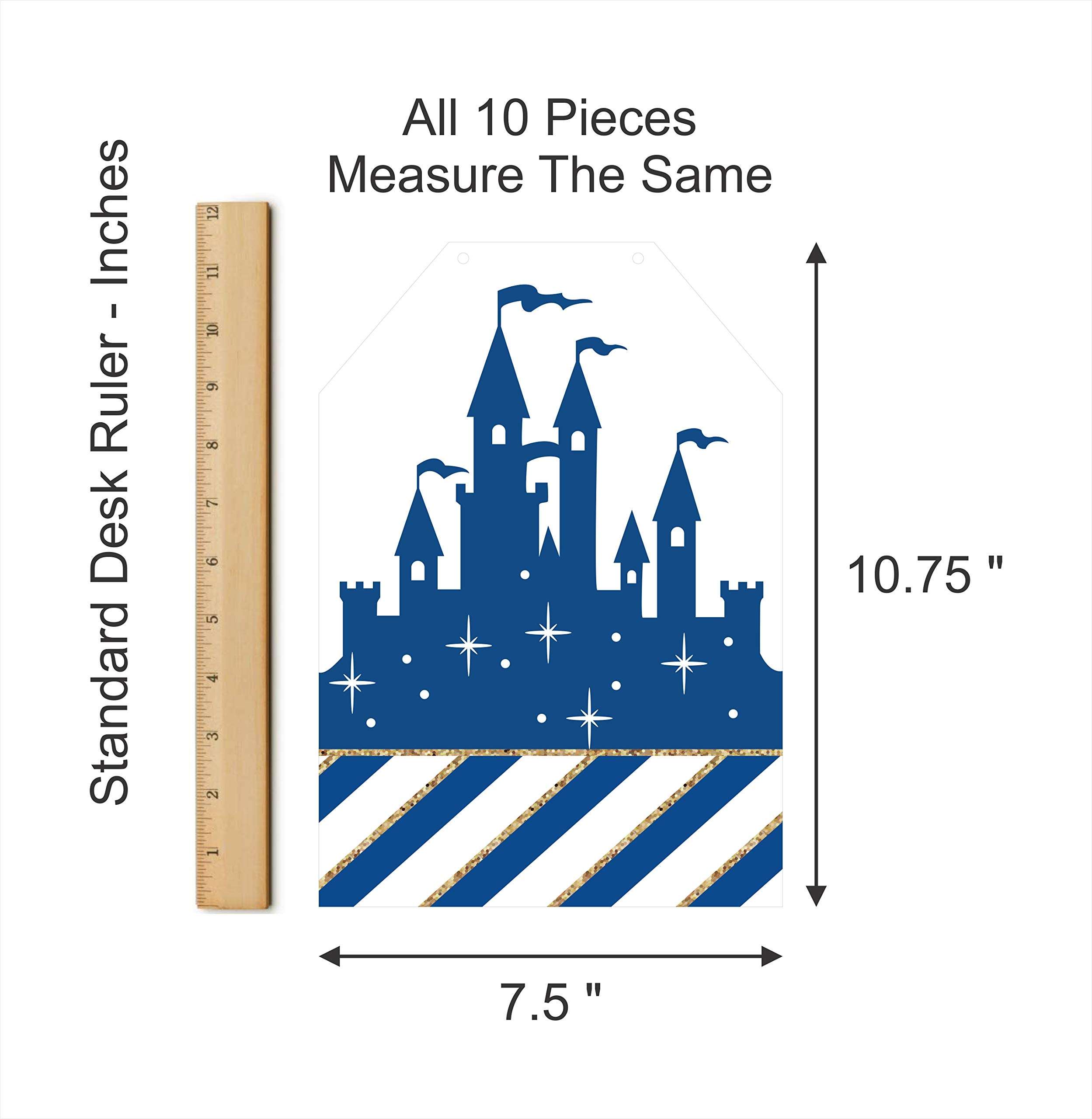 Theme My Party Royal Prince Charming - Hanging Vertical Paper Door Banners - Birthday Party Wall Decoration Kit - Indoor Door Decor 4