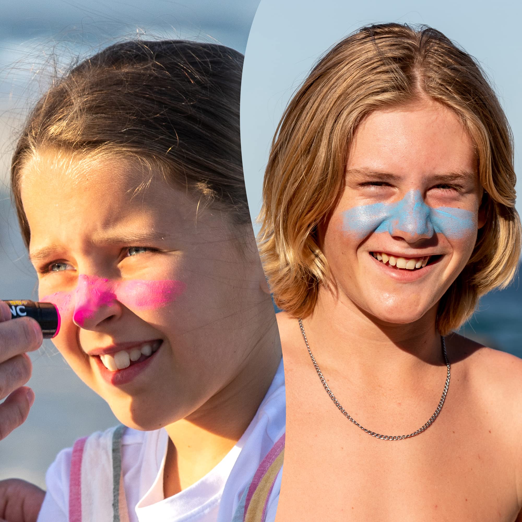 Sun Zapper Zinc Stick Mineral Sunscreen (Light Skin Tone, Pink, Blue, Green, Yellow) SPF 50+ Water Resistant for Face & Body, Adults, Kids, 8-Pack Broad Spectrum Sun Block, Made in Australia 3