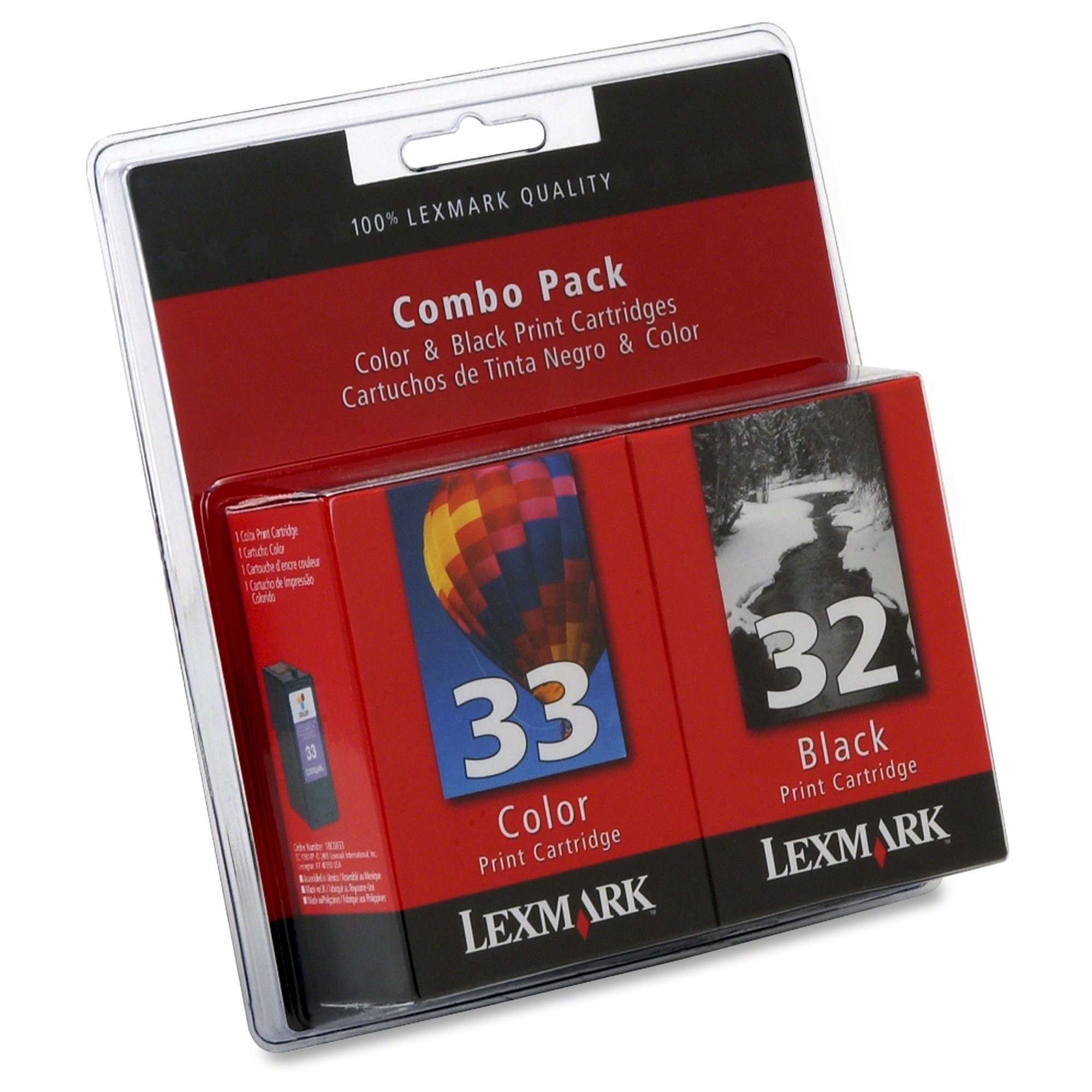 Lexmark 32 (18C0533) Black Ink Cartridges, Twin Pack 1