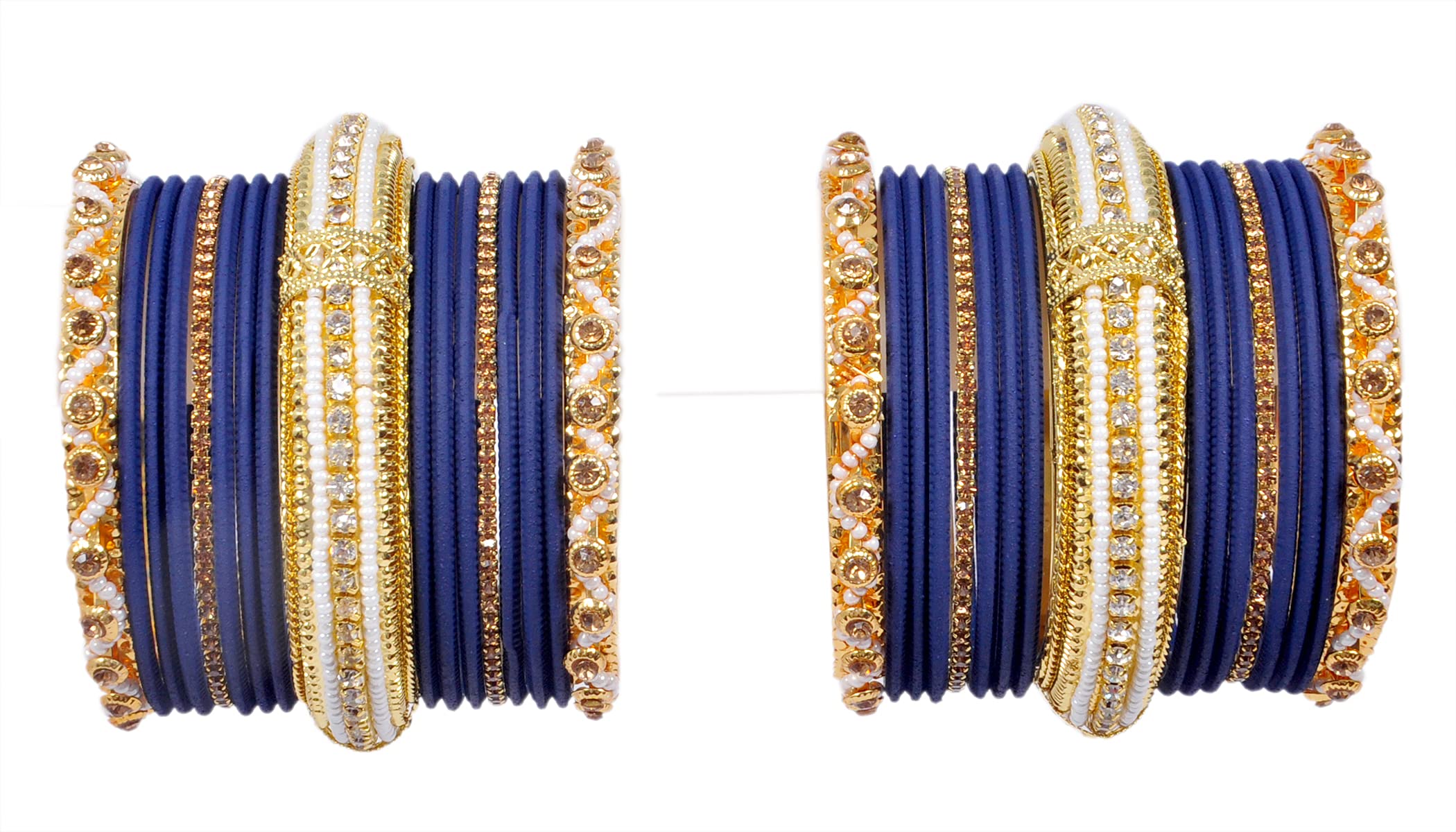 RIJOLI Handmade Cutting Design Metal Set for Women (BLUE, 2.6) 3