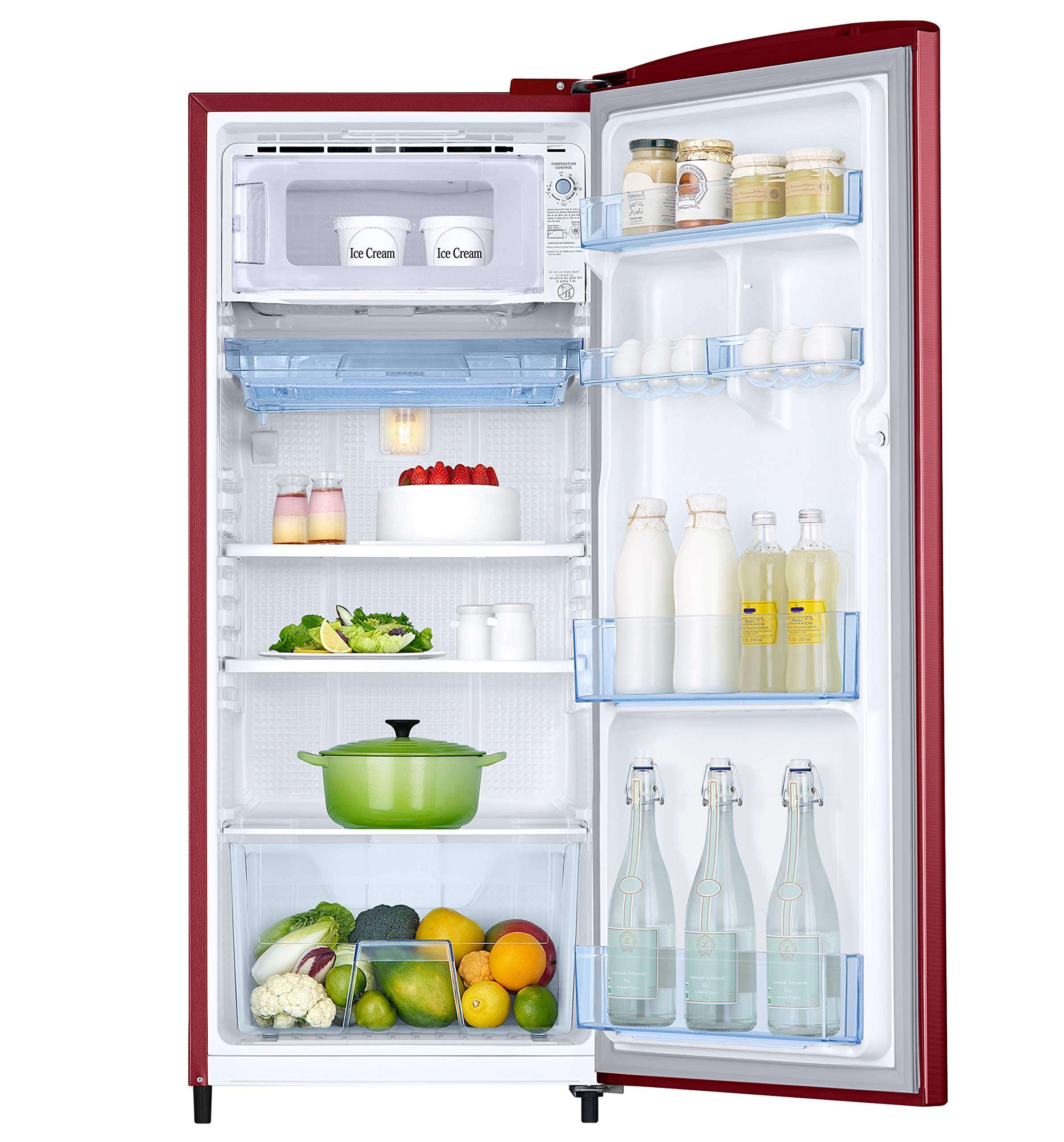 Samsung 192 L 2 Star Direct Cool Single Door Refrigerator (RR20A11CBRH/HL, SCARLET RED, 2022 Model) 3
