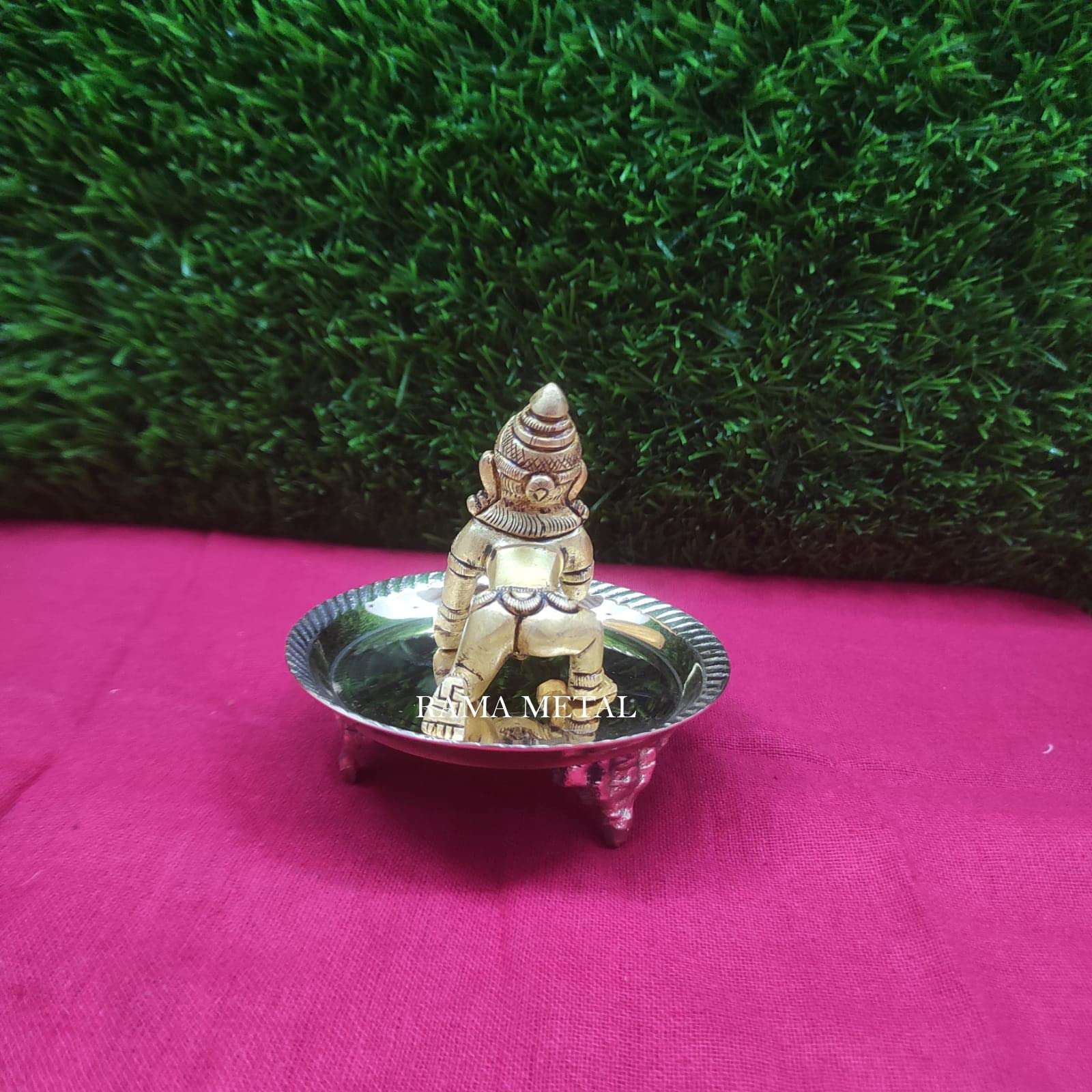 RAMA METAL Brass LADDU Krishna Statue | Brass Child Krishna Idol 5