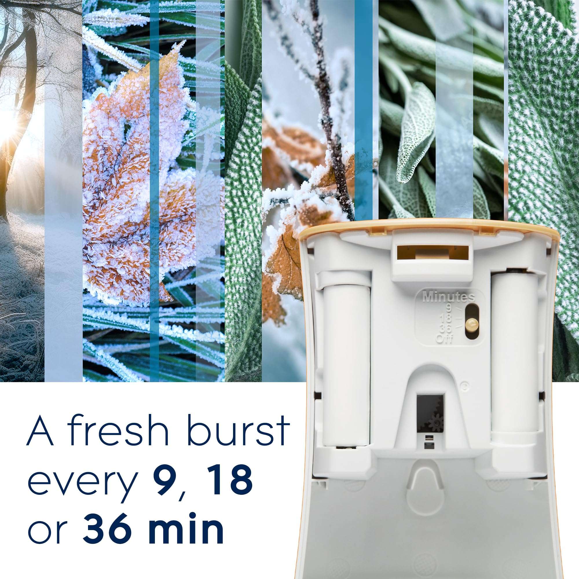 Glade Automatic Spray Refill, Air Freshener for Home and Bathroom, First Frost, Limited Edition Scent, 6.2 Oz 5