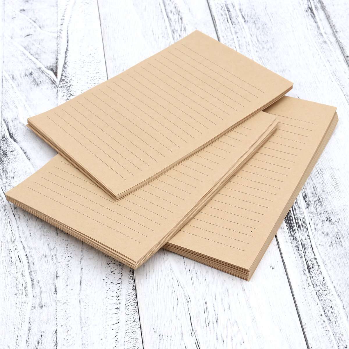 NUOLUX 100Pcs Vintage Kraft A5 Lined Letter Paper Retro Writing Paper for Home Office Stationary1 3