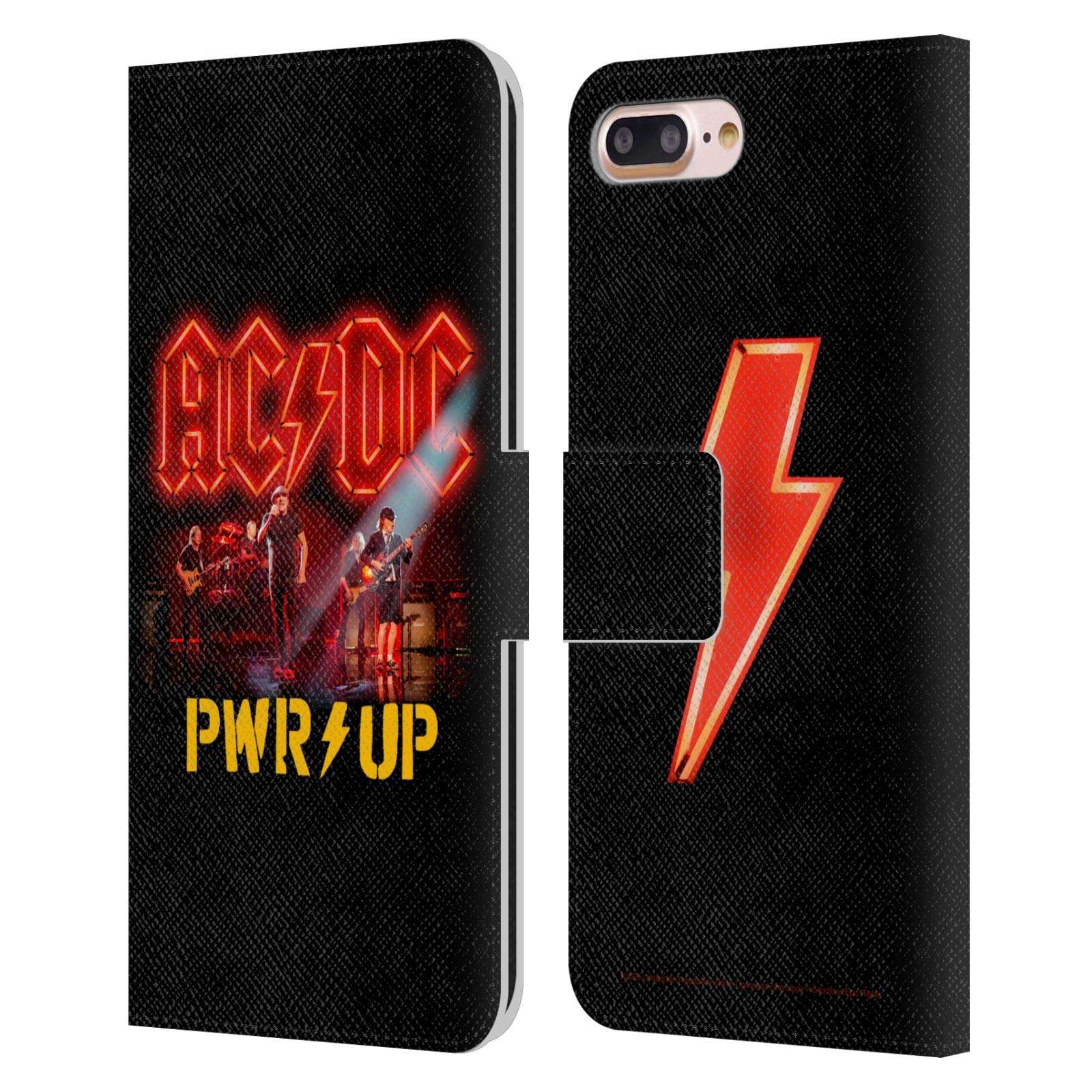 Head Case Designs Officially Licensed AC/DC ACDC Pwr Up Power Up Leather Book Wallet Case Cover Compatible with Apple iPhone 7 Plus/iPhone 8 Plus 1