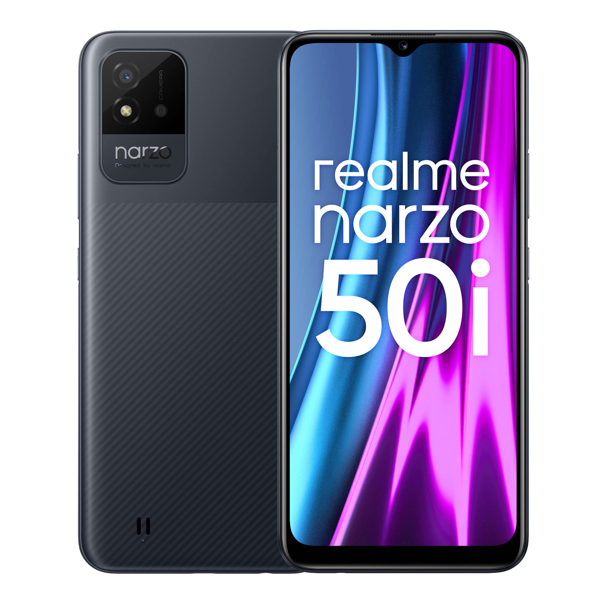 realme narzo 50i (Carbon Black, 4GB RAM+64GB Storage) Octa Core Processor | 6.5" inch Large Display 1