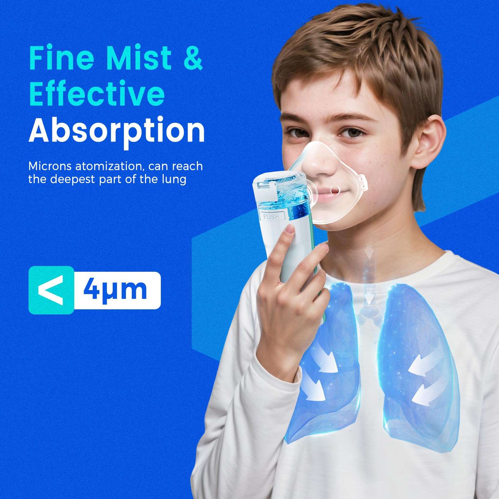 Dornvap Nebulizer, Portable Nebulizer Machine for Kids and Adults, Nebulizer Machine,The USB Rechargeable Handheld steam Inhaler Great for Travel, Office & Home Analysis 2