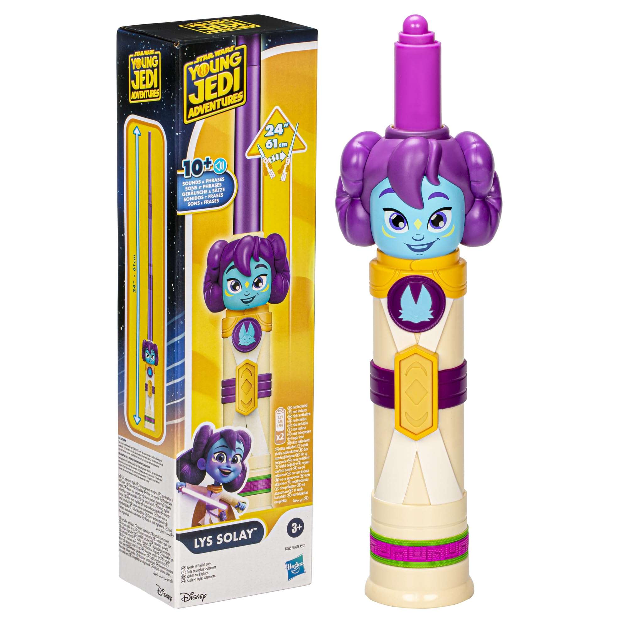 STAR WARS Young Jedi Adventures LYS Solay Purple Electronic Lightsaber, Toys, Preschool Toys for 3 Year Old Boys & Girls (Amazon Exclusive) 4