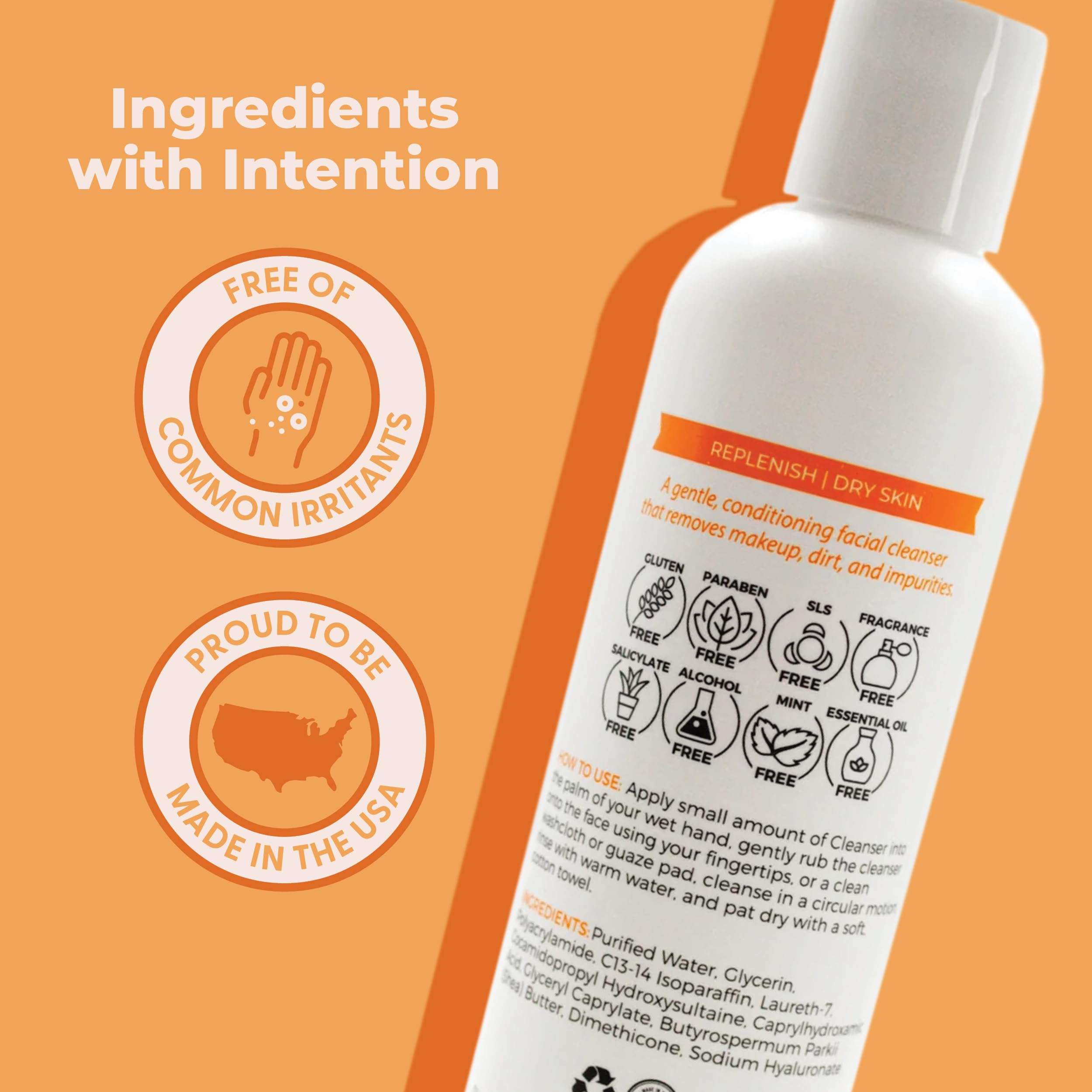 Cleure Lotion Cleanser for Dry Sensitive Skin, Free of Fragrance, Gluten, Paraben, Salicylate and Non Comedogenic (8 oz, 2 Pack) 4