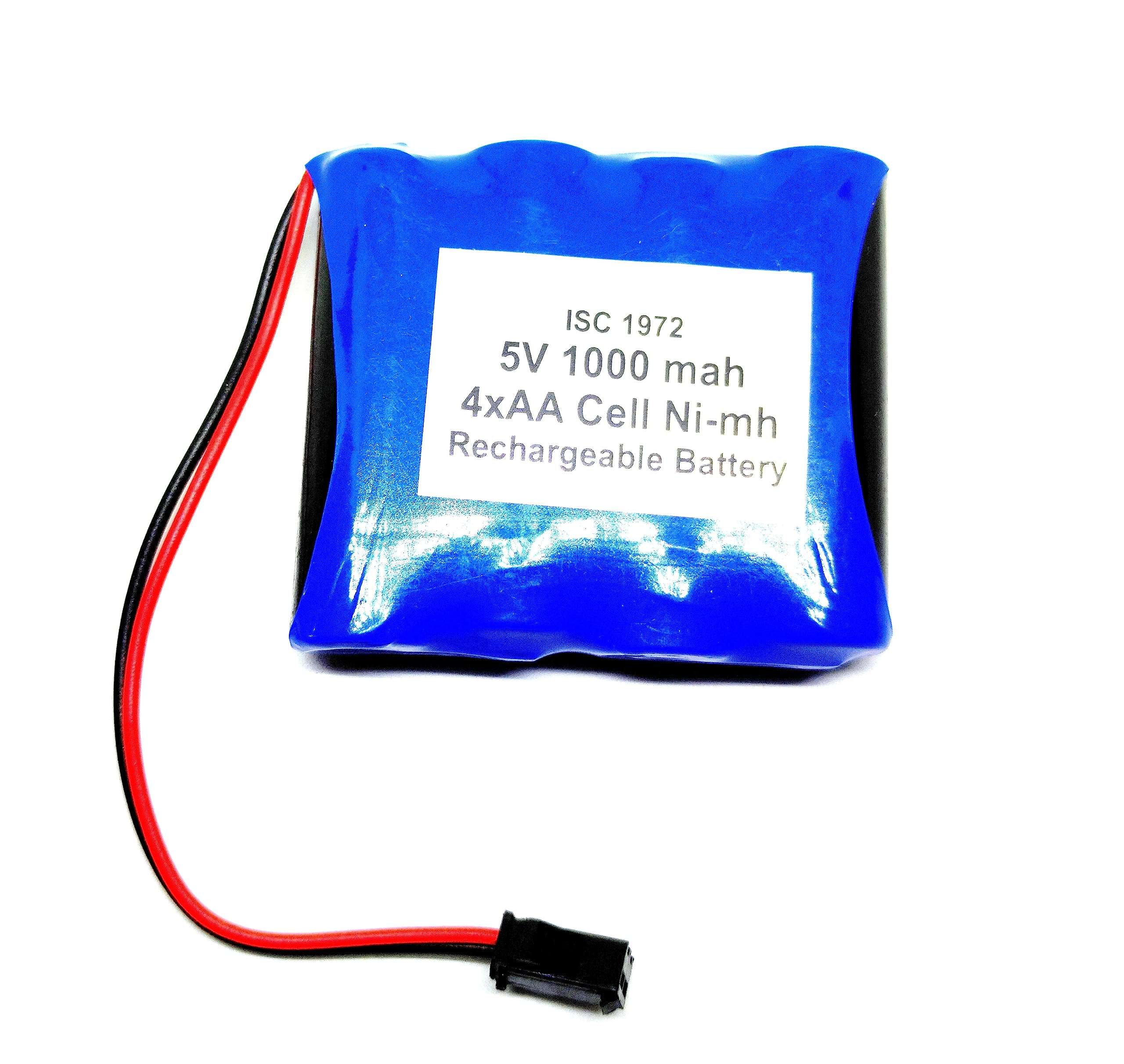 INVENTO 1pcs 5V 1000 mAh Ni-mh Rechargeable 1.2V x 4 AA Cell Battery Pack for Cordless Phone Toy Car DIY Project 4